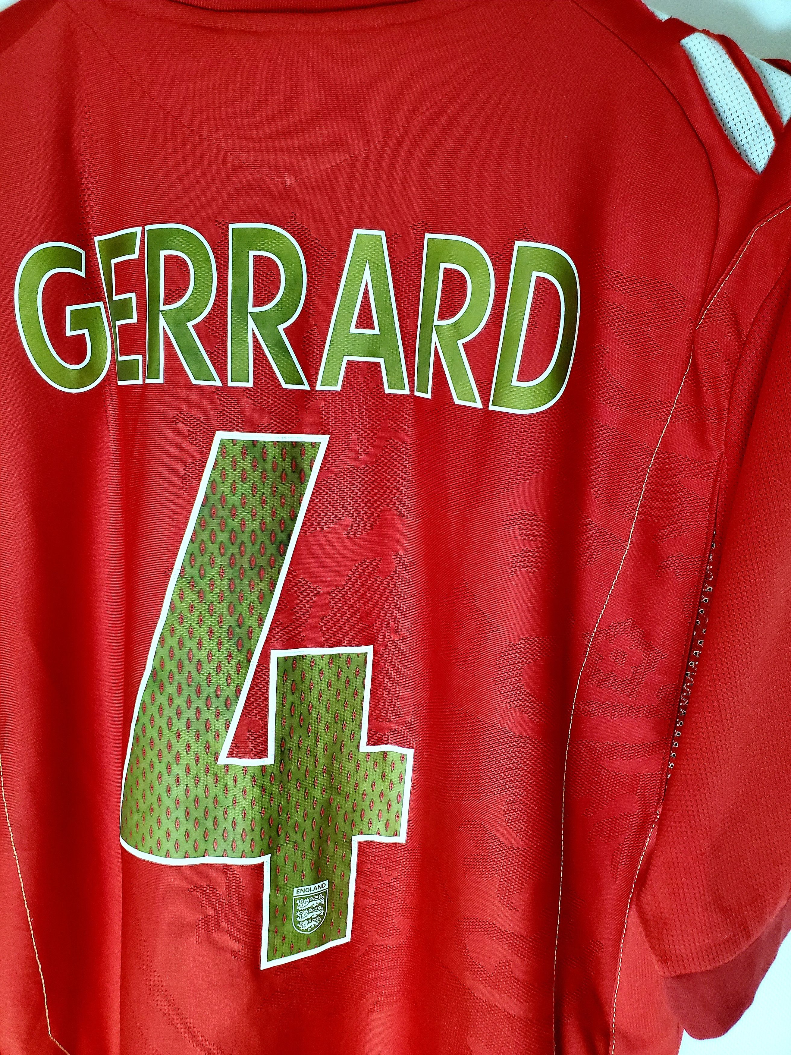 Umbro × Vintage ENGLAND 2006 2008 AWAY Jersey #4 GERRARD New condition L Size US L / EU 52-54 / 3 - 3 Thumbnail
