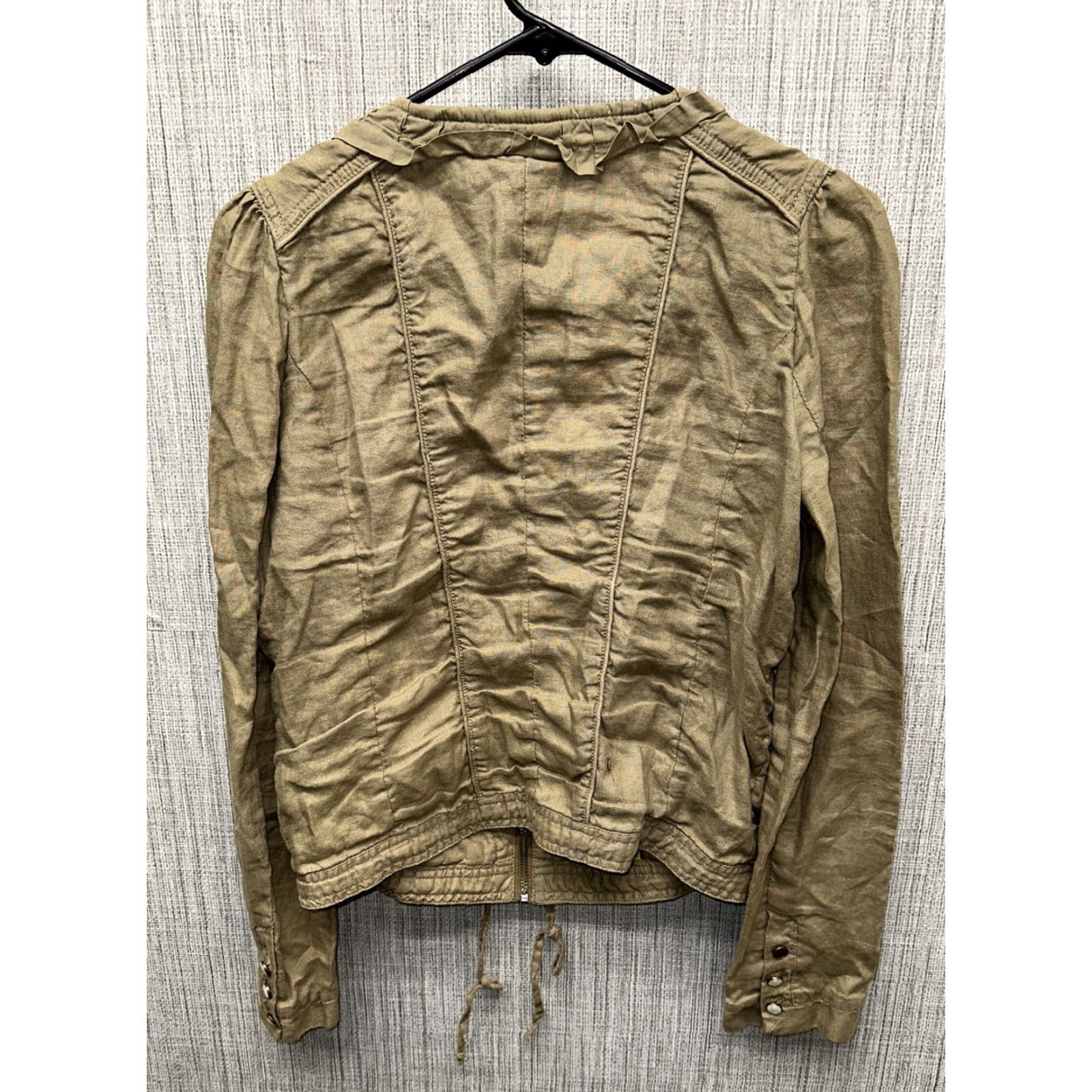 Vintage Hei Hei Womens Jacket Full Zip Casual Linen Beige 8 Regular Fall Winter Size 8 Mens? Size M / US 6-8 / IT 42-44 - 5 Thumbnail