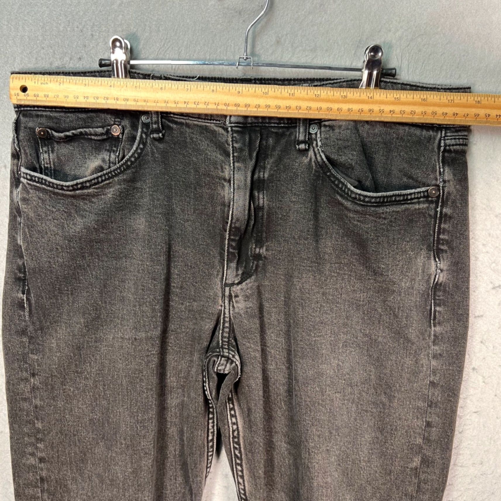 Rag & Bone Rag & Bone Mens Jeans Slim 34 x 32 Black Denim 5-Pocket Tapered Mid Rise Frayed Hem Fit 2 Regular Unwashed Style: Denim Size US 34 / EU 50 - 5 Thumbnail