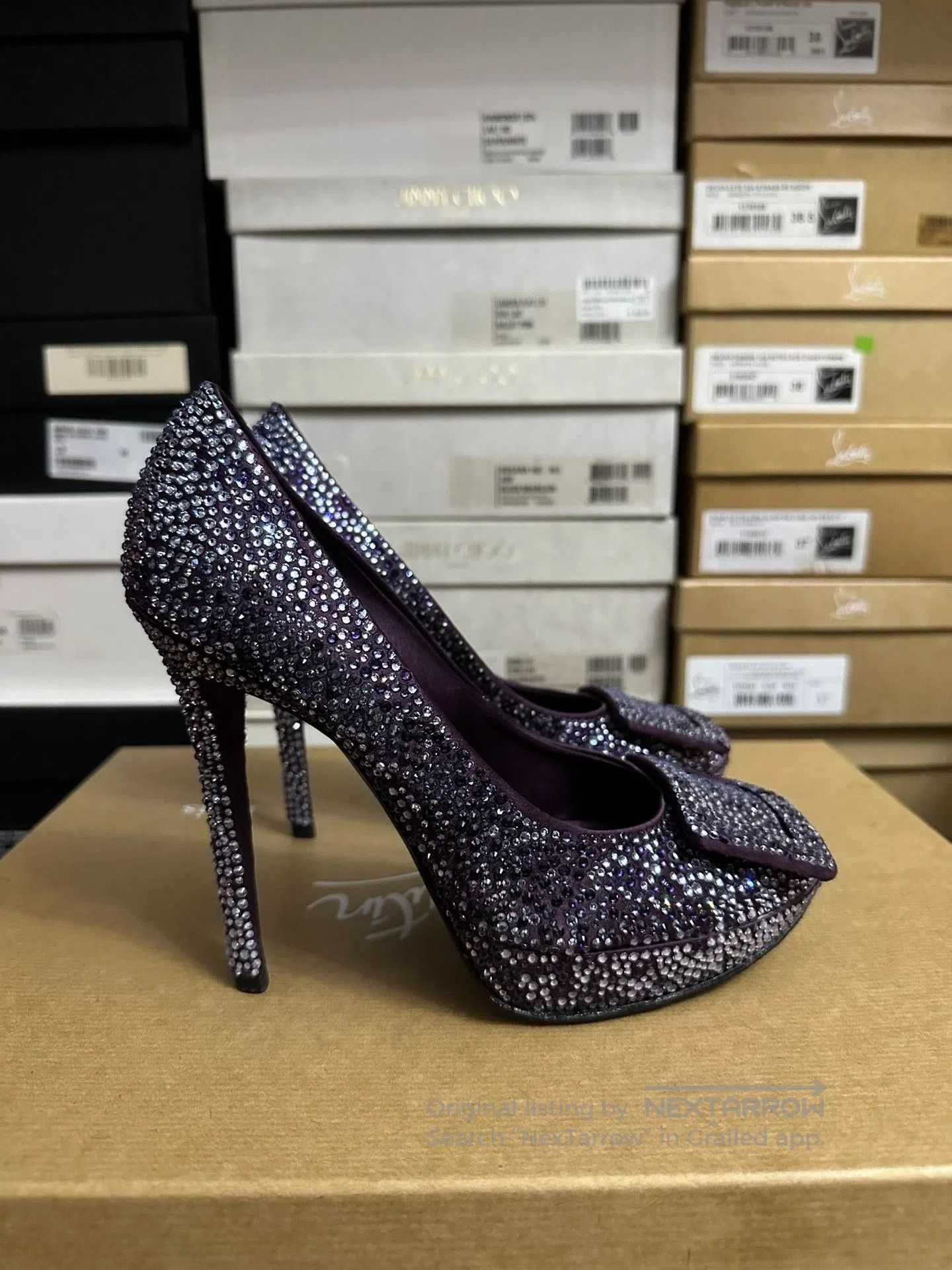 Roger Vivier Roger Vivier Purple Crystal Shoes. Size US 4 / IT 34 - 3 Thumbnail