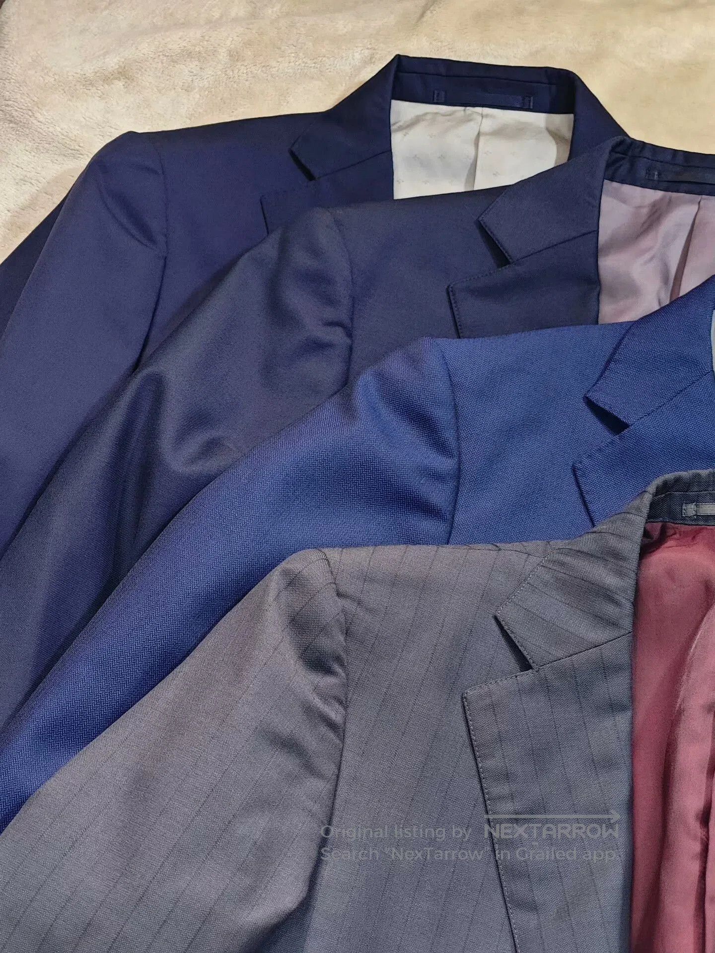 Other Custom Blue Wool Suit Jacket. Size US S / EU 44-46 / 1 - 8 Thumbnail