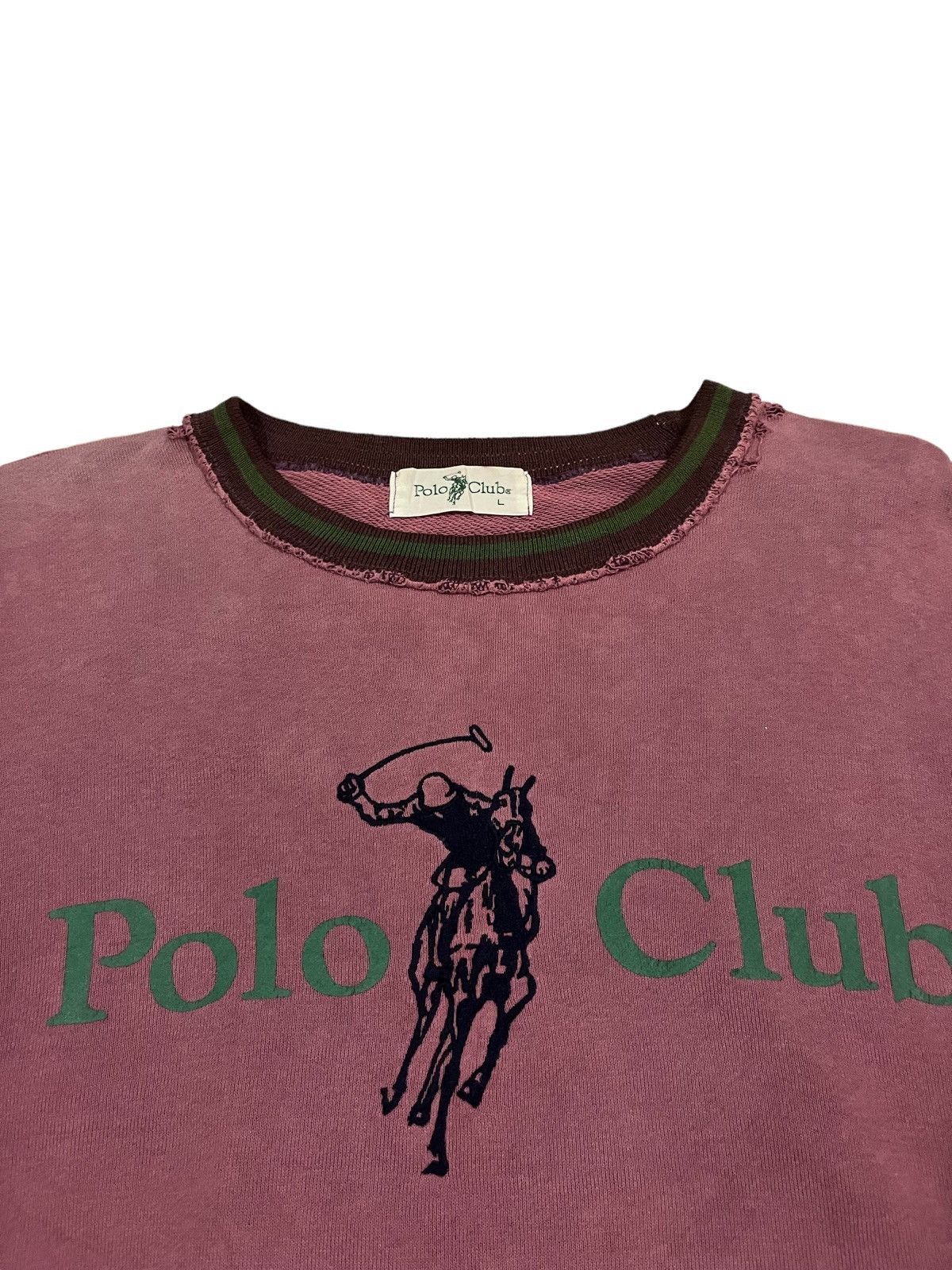 Beverly Hills Polo Club Vintage Trashed Polo Club Big Logo Distressed Ringer Sweater Size US L / EU 52-54 / 3 - 13 Thumbnail