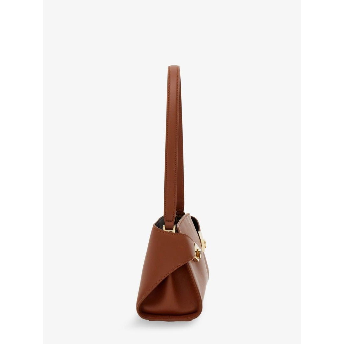 Salvatore Ferragamo FERRAGAMO Hug Cognac East-West Shoulder Bag New & Authentic Size ONE SIZE - 3 Thumbnail