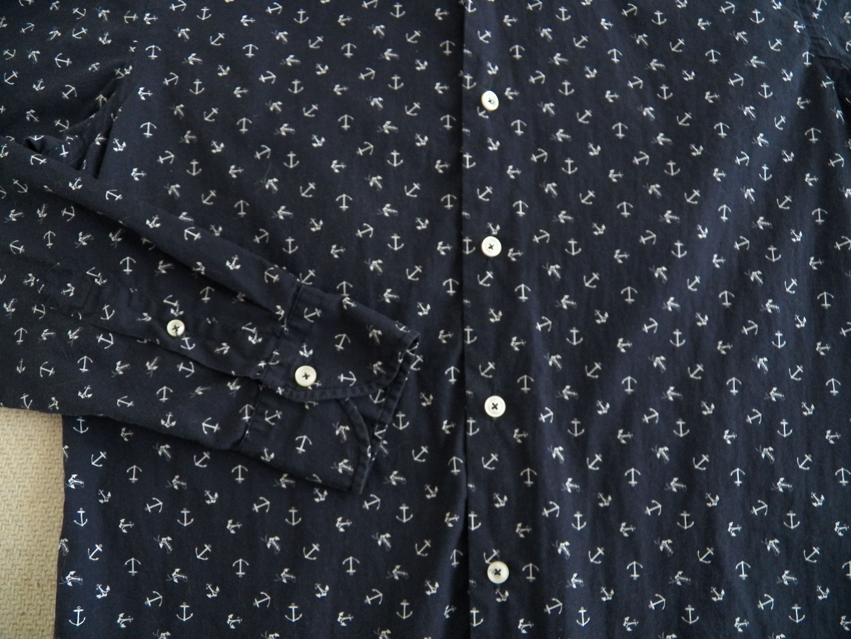 L.B.M. 1911 LBM 1911 Dress Shirt 40 15 3/4 15.5 washed cotton anchor Size US S / EU 44-46 / 1 - 3 Thumbnail