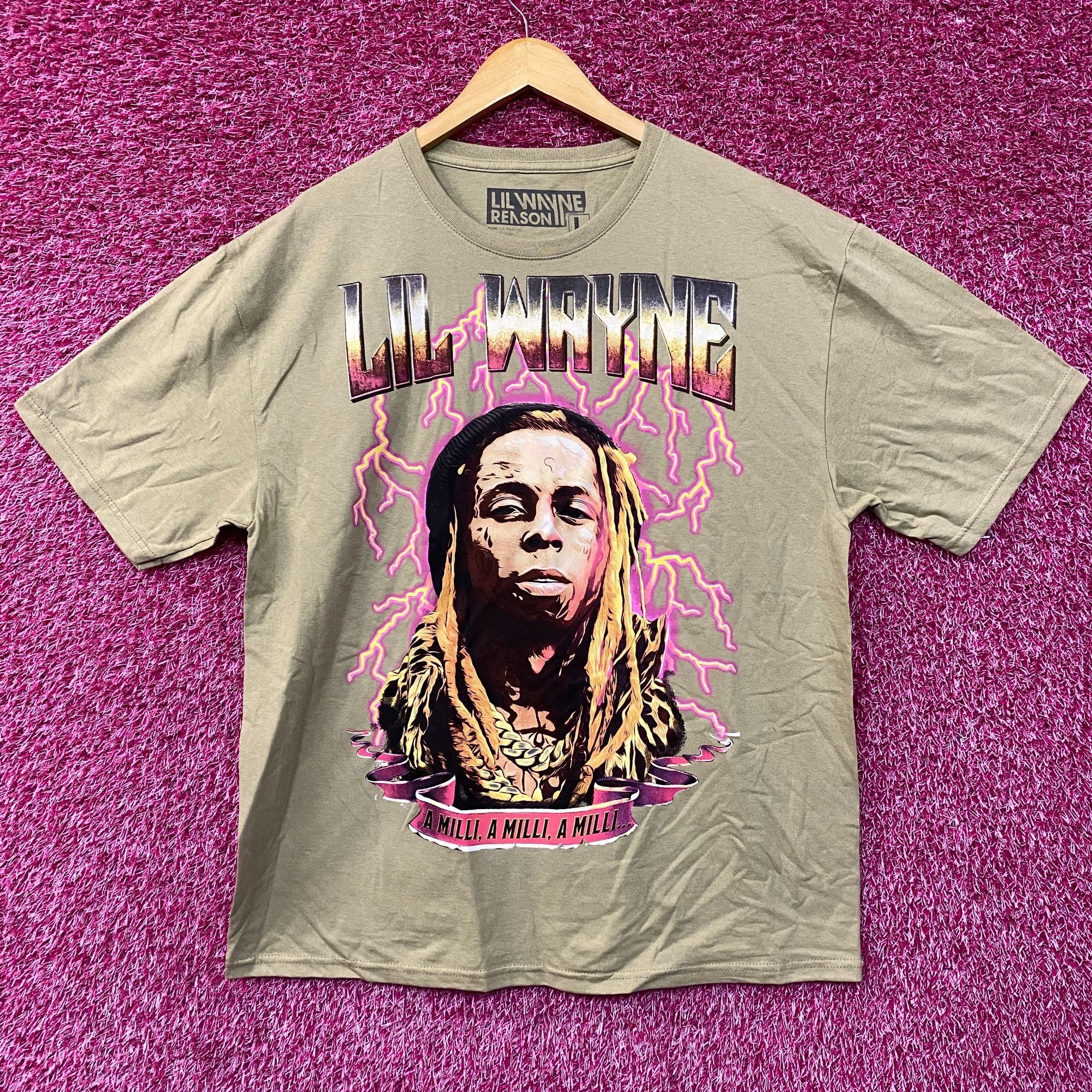 Lil Wayne Reason Lil Wayne A Milli Lightning Brown T-Shirt Large Size US L / EU 52-54 / 3 - 1 Thumbnail