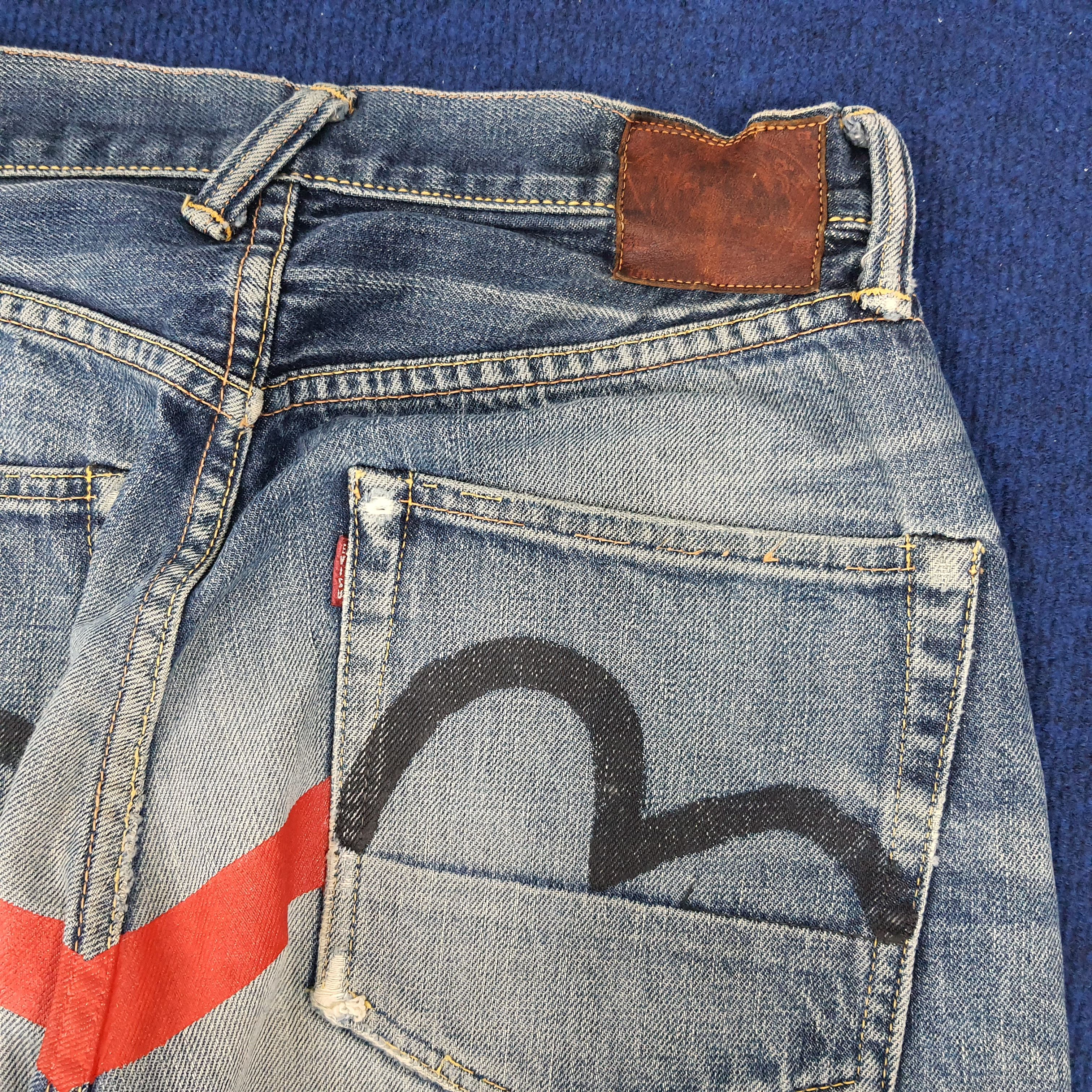 Evisu Vintage Evisu Salvadge Japan Brand Custom Daicock Jeans Size US 27 - 2 Thumbnail