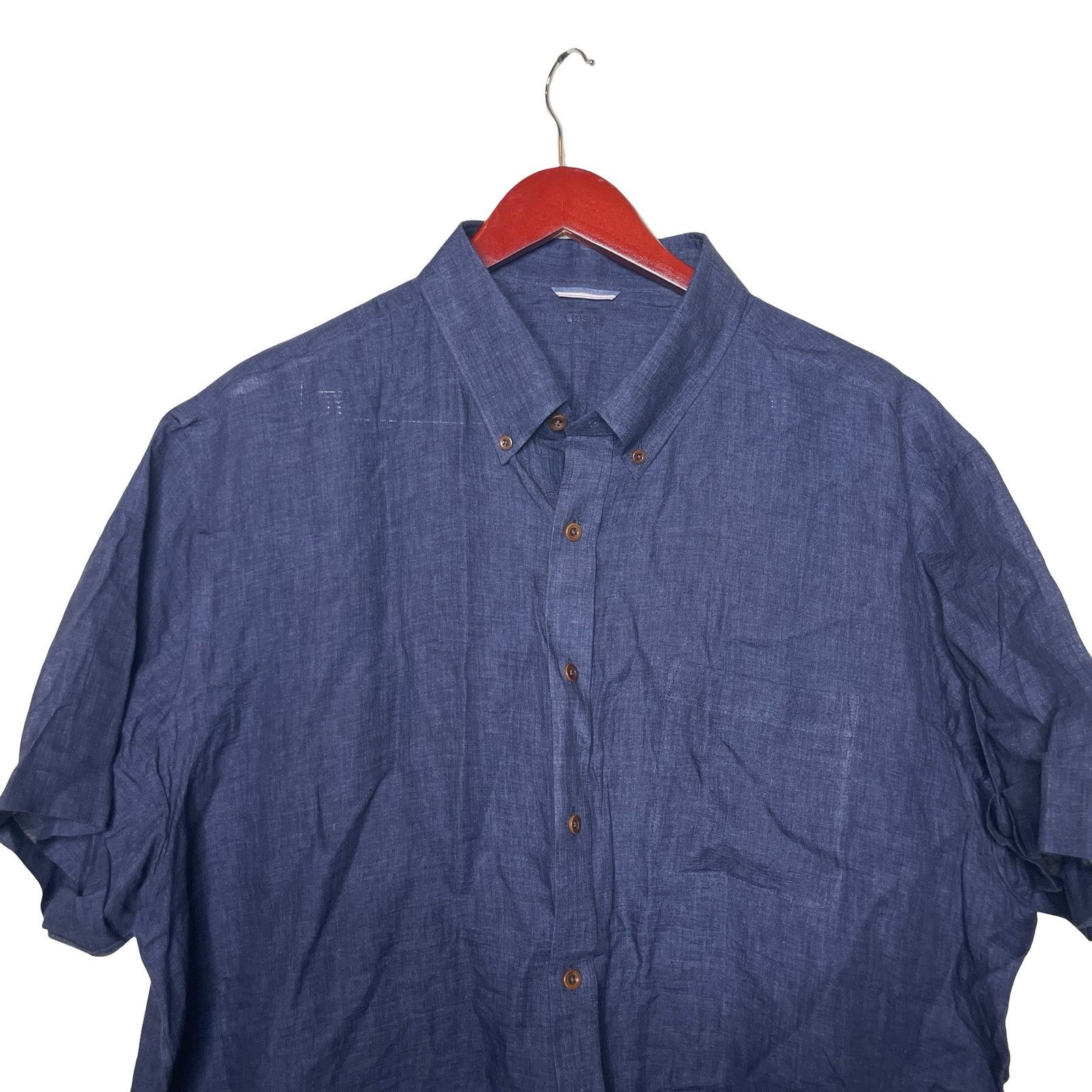 Other ONSLOE Blue 100% linen short sleeve button down shirt XXXL Size US XXL / EU 58 / 5 - 5 Thumbnail