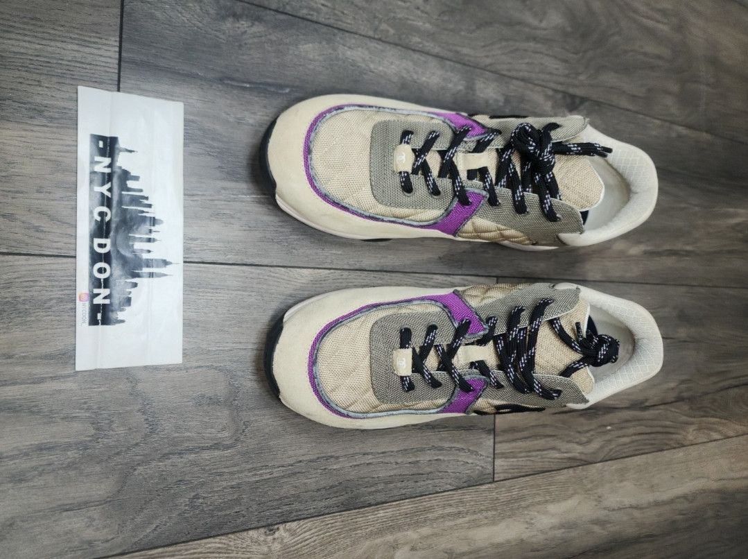 Chanel Dm Best offer today Chanel CC Trainer Low Tan Purple Size US 13 / EU 46 - 6 Thumbnail
