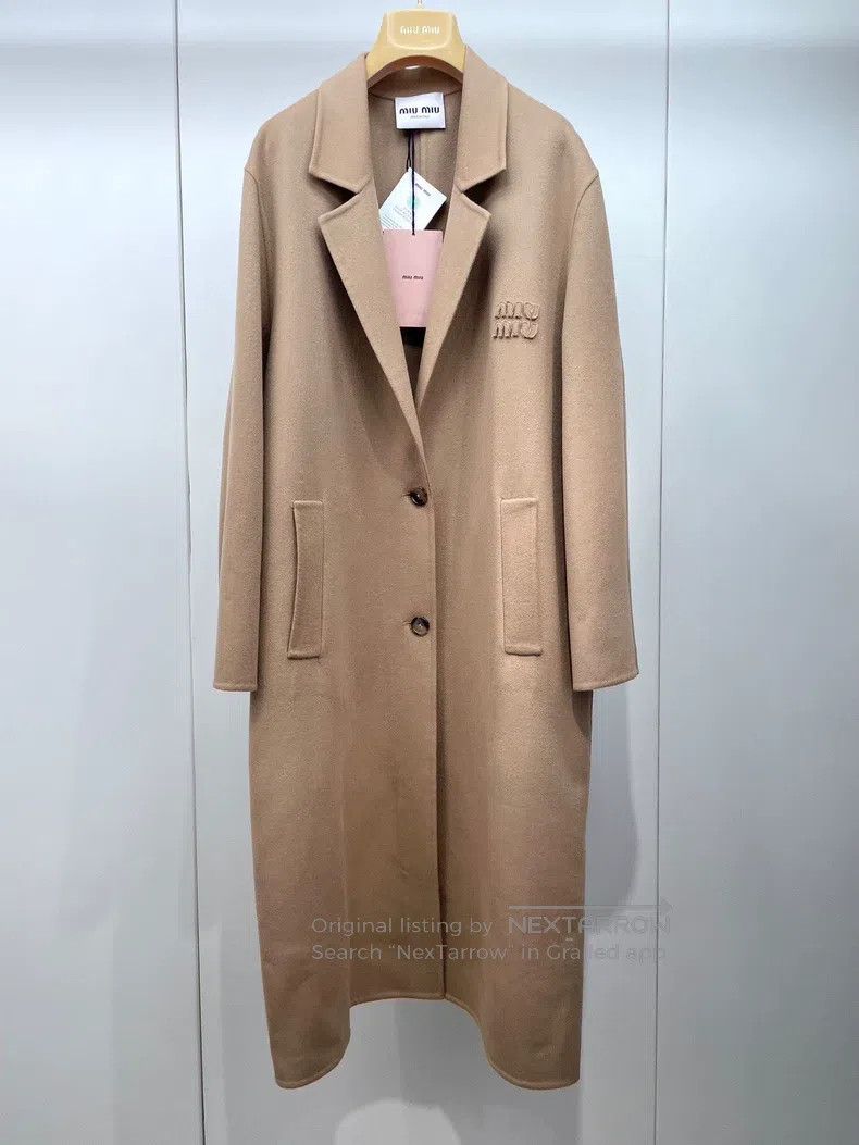 Miu Miu Miu Miu 38 Sticky logo cashmere coat Size M / US 6-8 / IT 42-44 - 1 Thumbnail