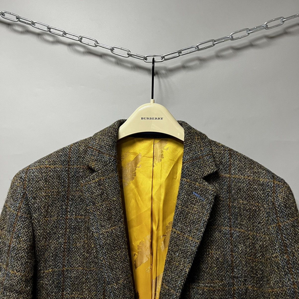 Harris Tweed Harris Tweed Wool Slim Fit Blazer Jacket men’s Size 50L - 3 Thumbnail