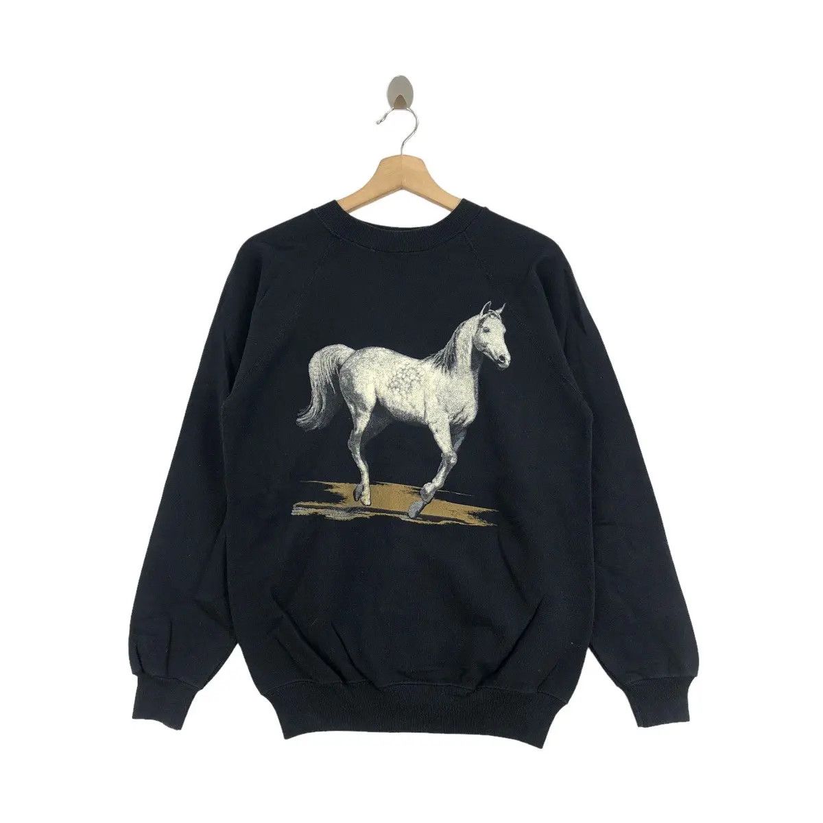 Vintage Vtg 90’ WILD HORSES ART Painting Mockup Sweatshirt Hanes Size M / US 6-8 / IT 42-44 - 1 Thumbnail