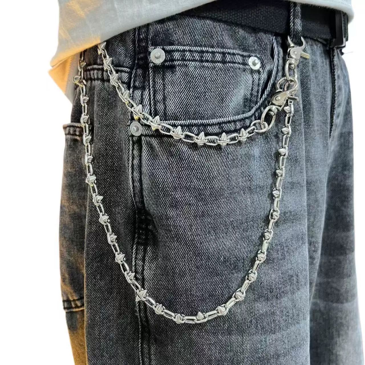 Vintage Retro hip-hop punk style jeans waist chain Size ONE SIZE - 1 Thumbnail