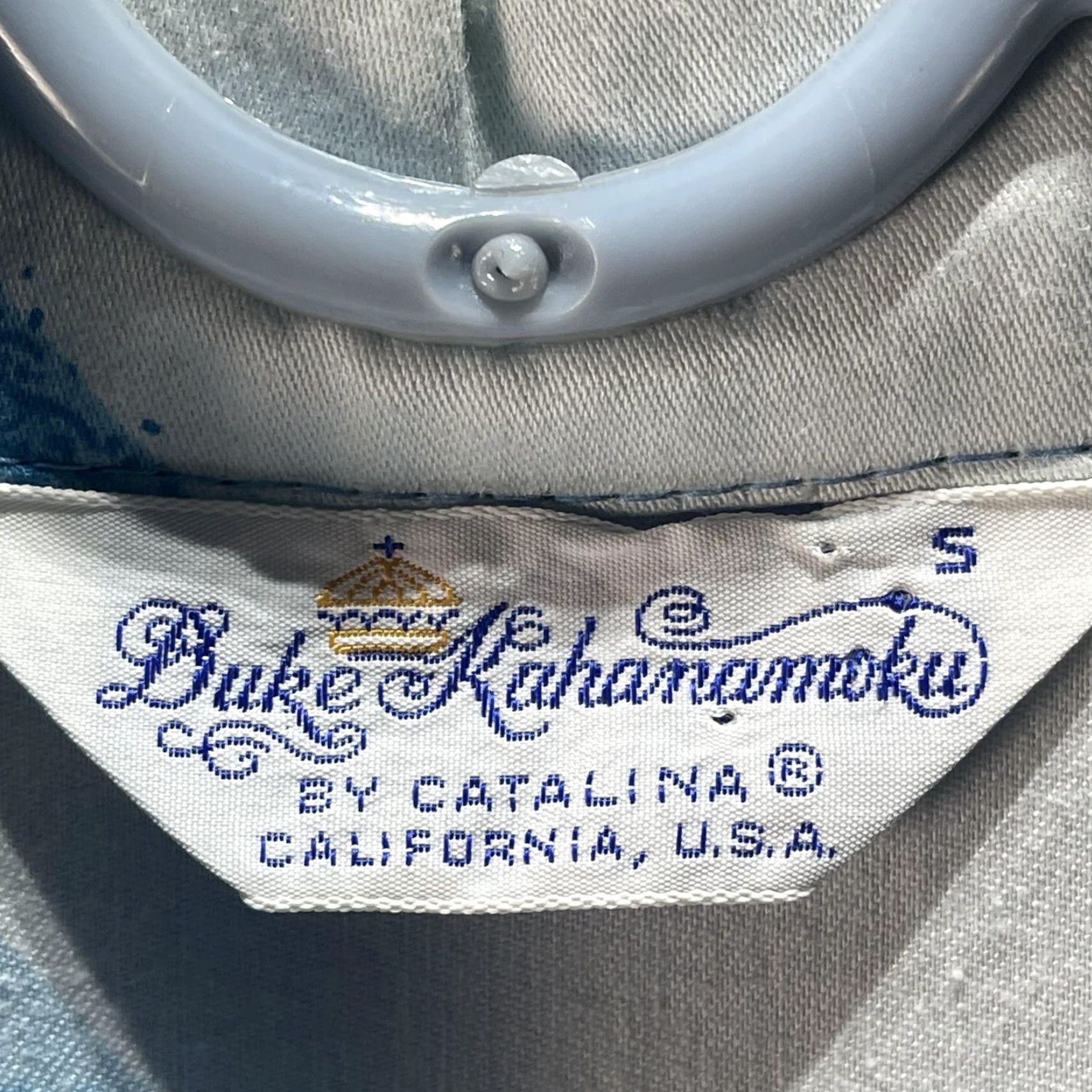 Vintage Duke Kahanamoku Shirt Mens Small Blue Aloha Hawaiian Tapa Print Camp Collar Shirt Size US S / EU 44-46 / 1 - 4 Thumbnail