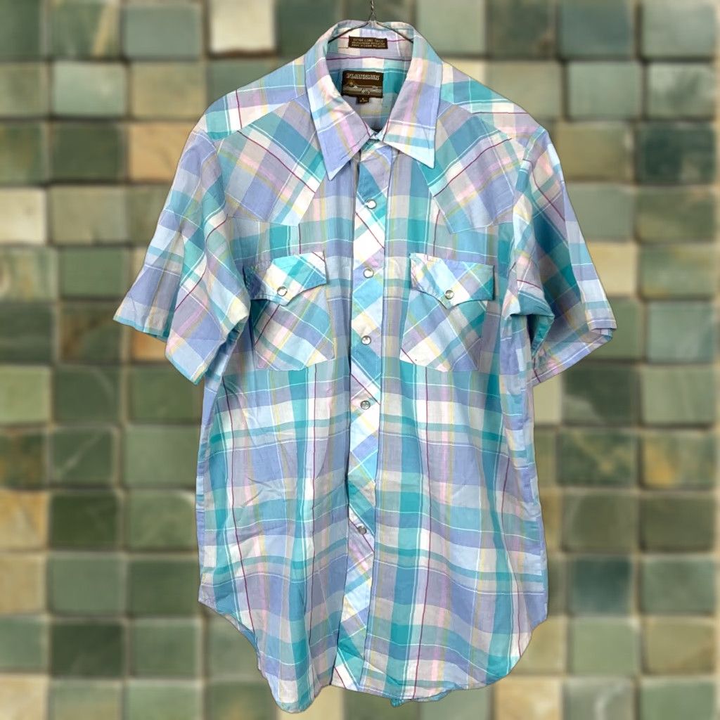 Vintage VINTAGE Plainsmen Western Plaid Button-Up Shirt L Men Mammulti? Size US L / EU 52-54 / 3 - 1 Thumbnail