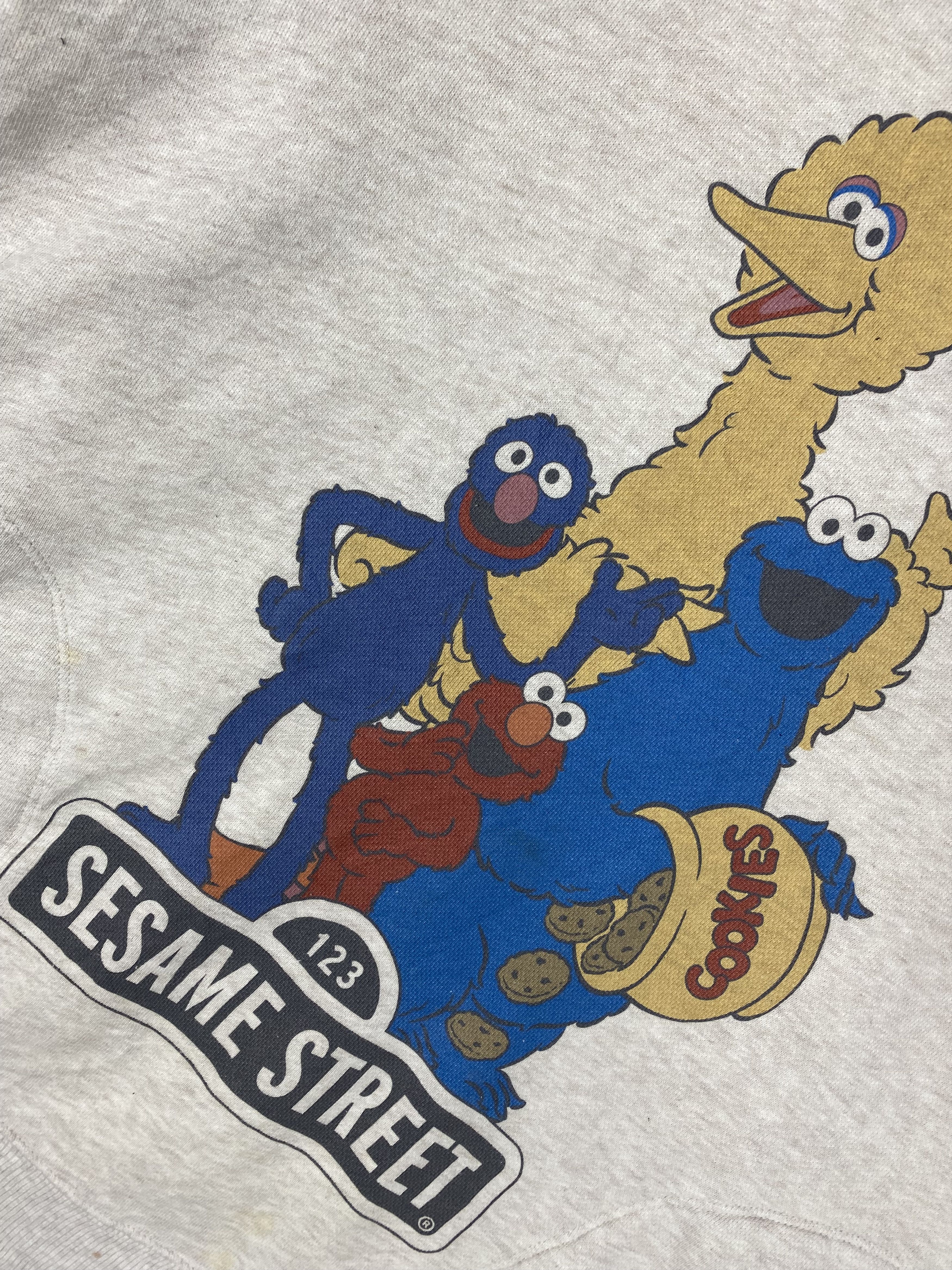Cartoon Network × Uniqlo Vintage Uniqlo X Sesame Street Pullover Hoodies PS0357 Size US L / EU 52-54 / 3 - 4 Thumbnail