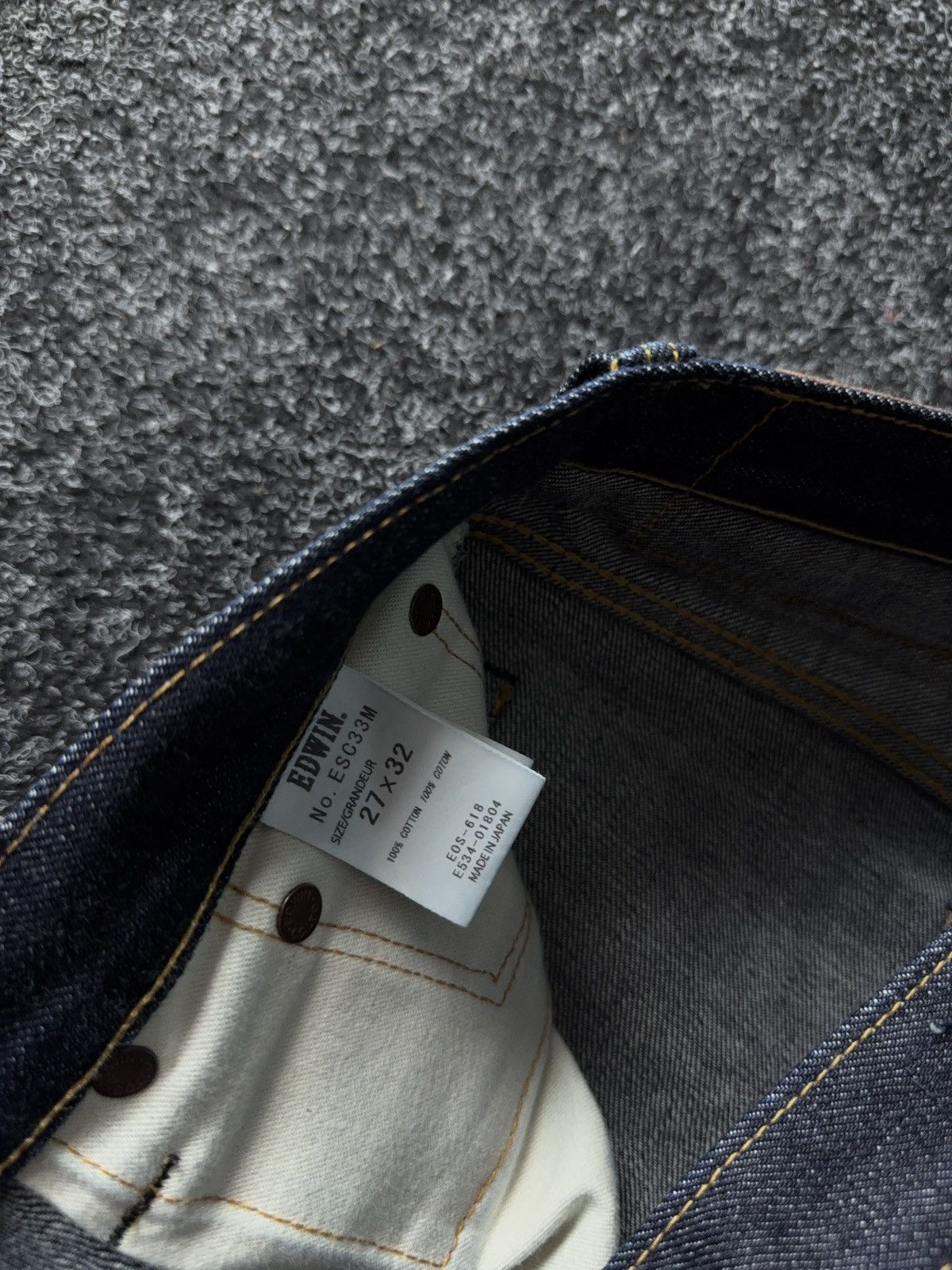 Edwin 00 Vintage Edwin Japan Selvedge Raw Denim Jeans Size US 30 / EU 46 - 9 Thumbnail