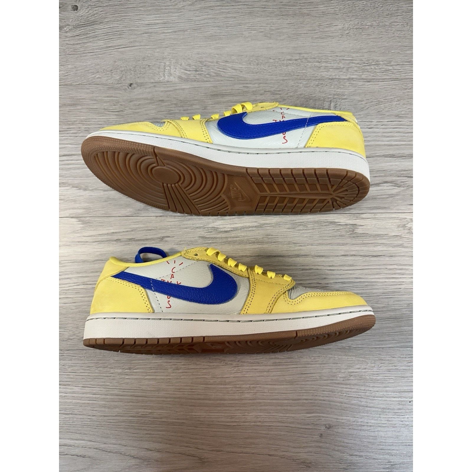 Jordan Brand × Travis Scott Travis Scott x Air Jordan 1 Retro Low Canary - Size 9w/7.5m Size US 9 / IT 39 - 3 Thumbnail