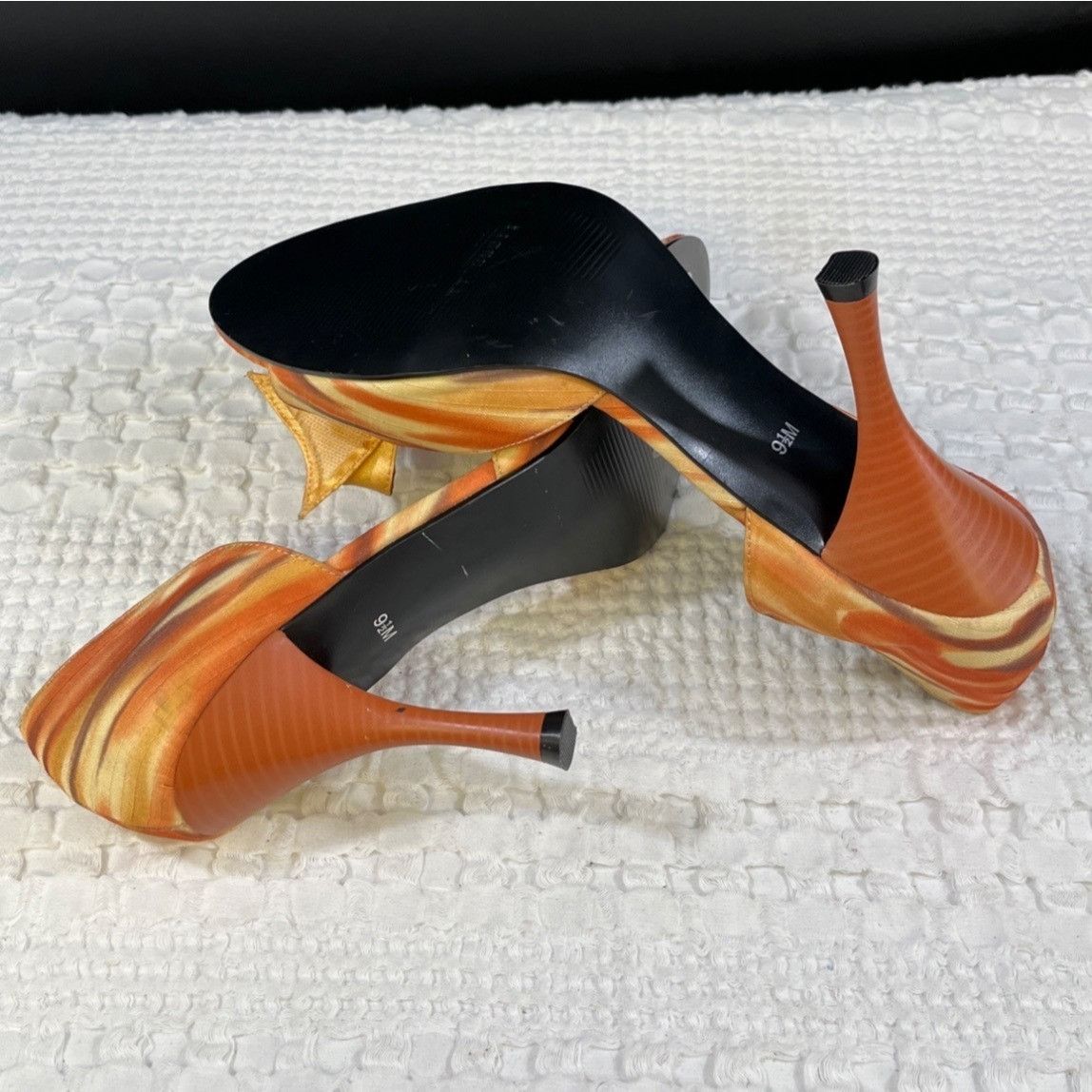 Other Amanda Smith Women's Orange Tie Dye Shoes/Heels Sz 9.5M SKU Size US 9.5 / IT 39.5 - 6 Thumbnail