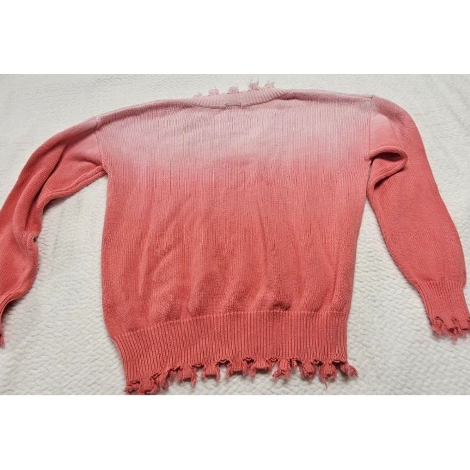 Vintage Pinky Lily Obre Sweater Pink M Women Pullover Street Style Gradient Fade Edgy Size M / US 6-8 / IT 42-44 - 2 Thumbnail