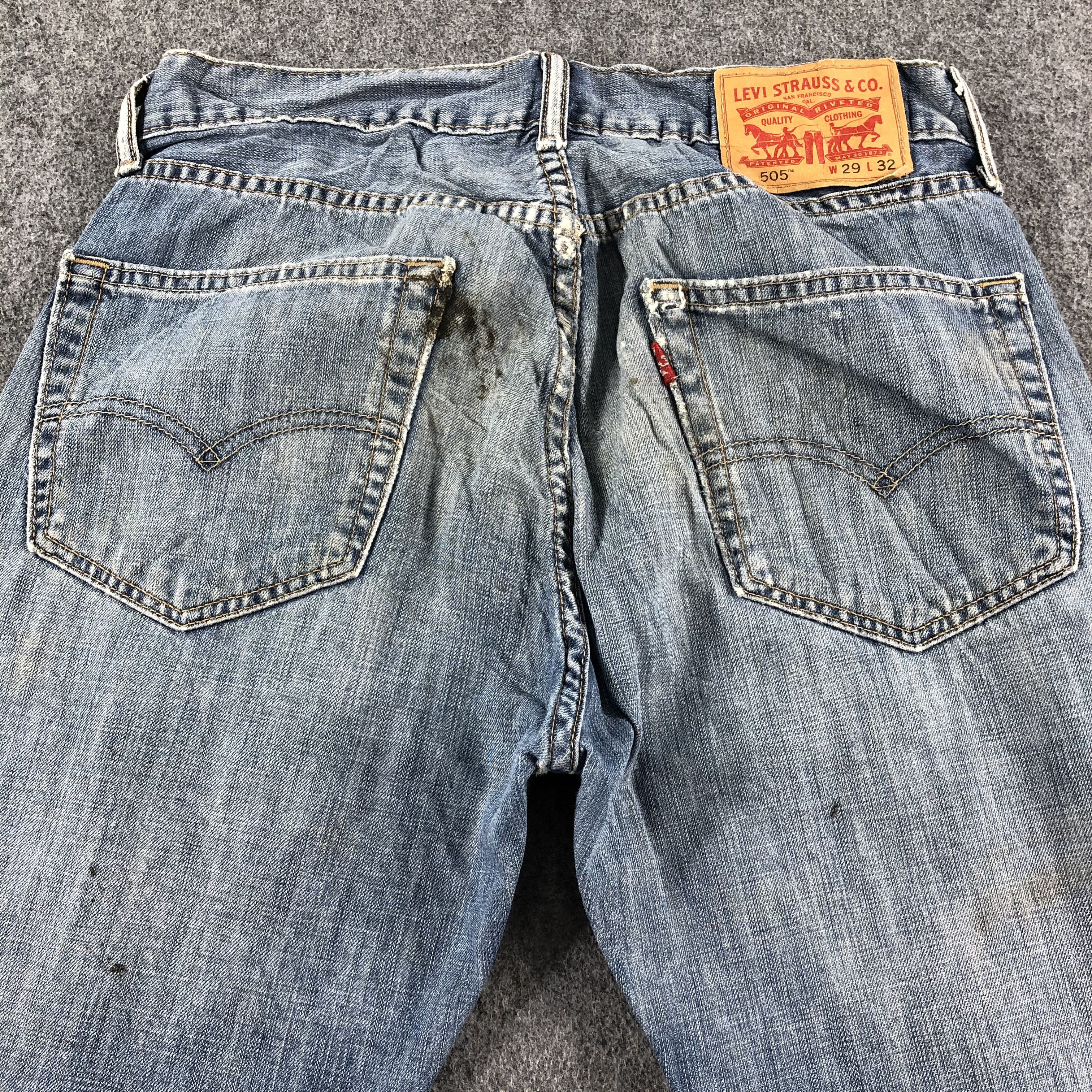 Levi's Vintage Blue Wash Levis 505 Jeans-J2473 Size US 30 / EU 46 - 4 Thumbnail