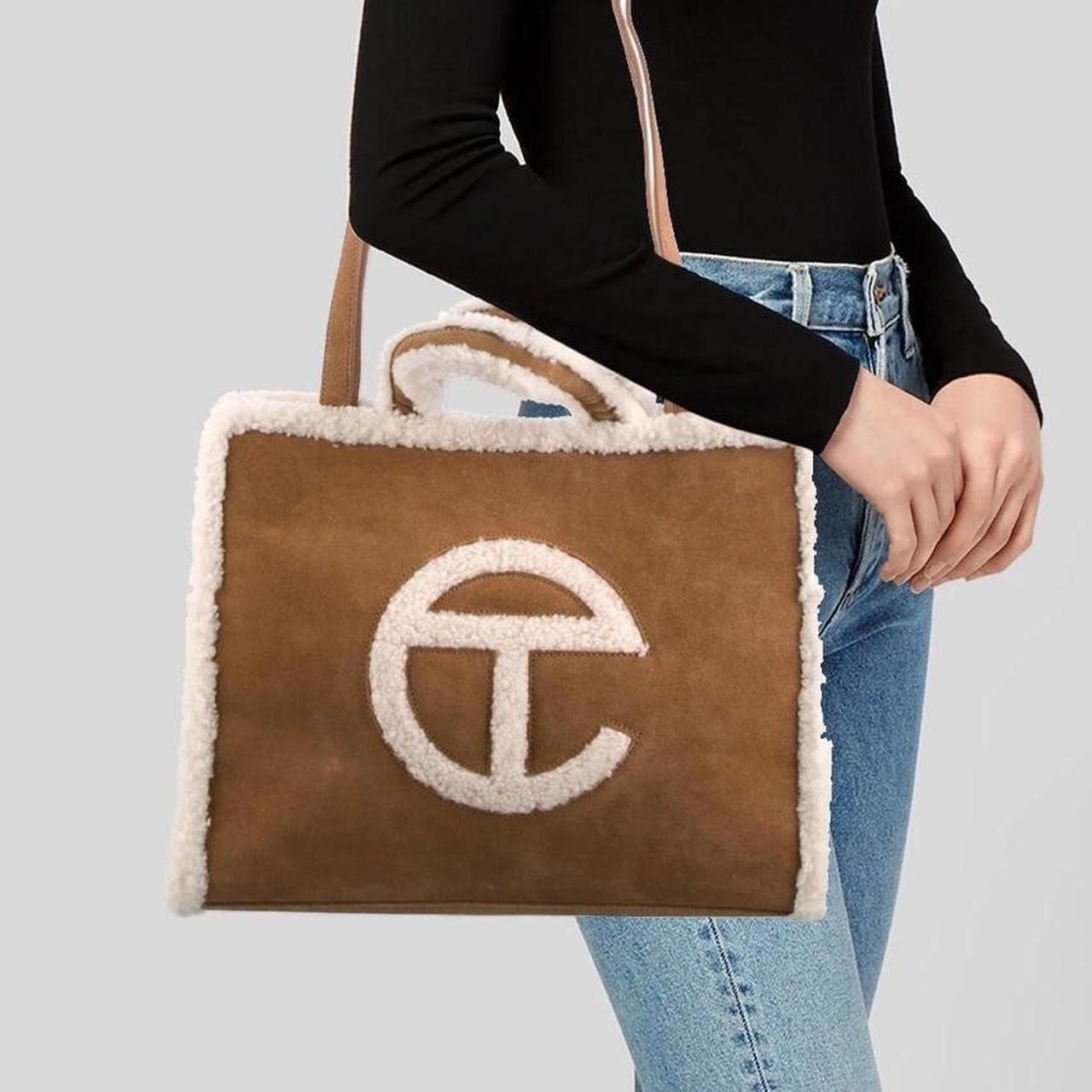 Telfar Telfar x Ugg Medium Tote Bag in Brown Chestnut and Cream Size ONE SIZE - 1 Thumbnail