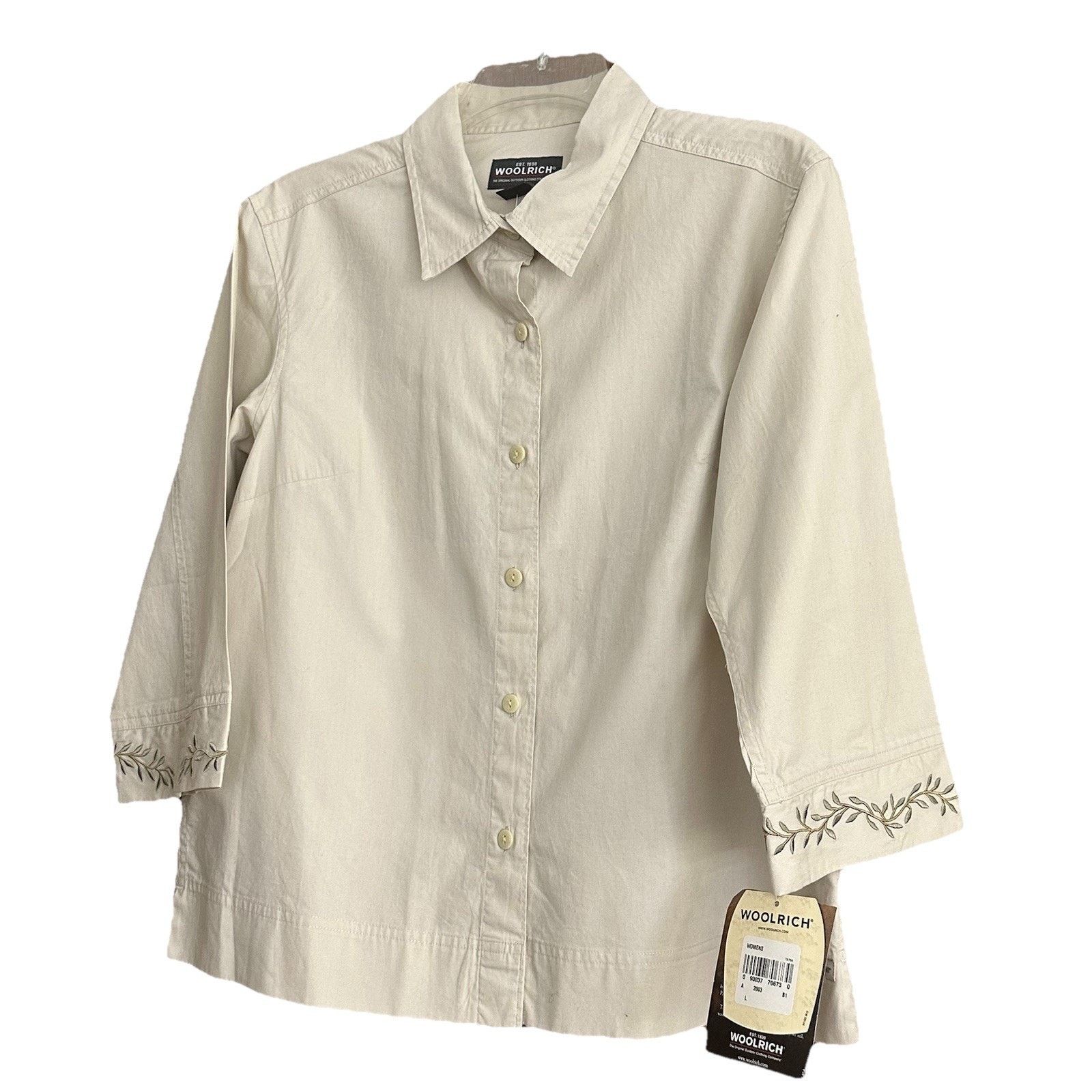 Woolrich Woolen Mills NWT Vintage 2003 Woolrich Women's L Cotton Embroidered Size L / US 10 / IT 46 - 2 Thumbnail