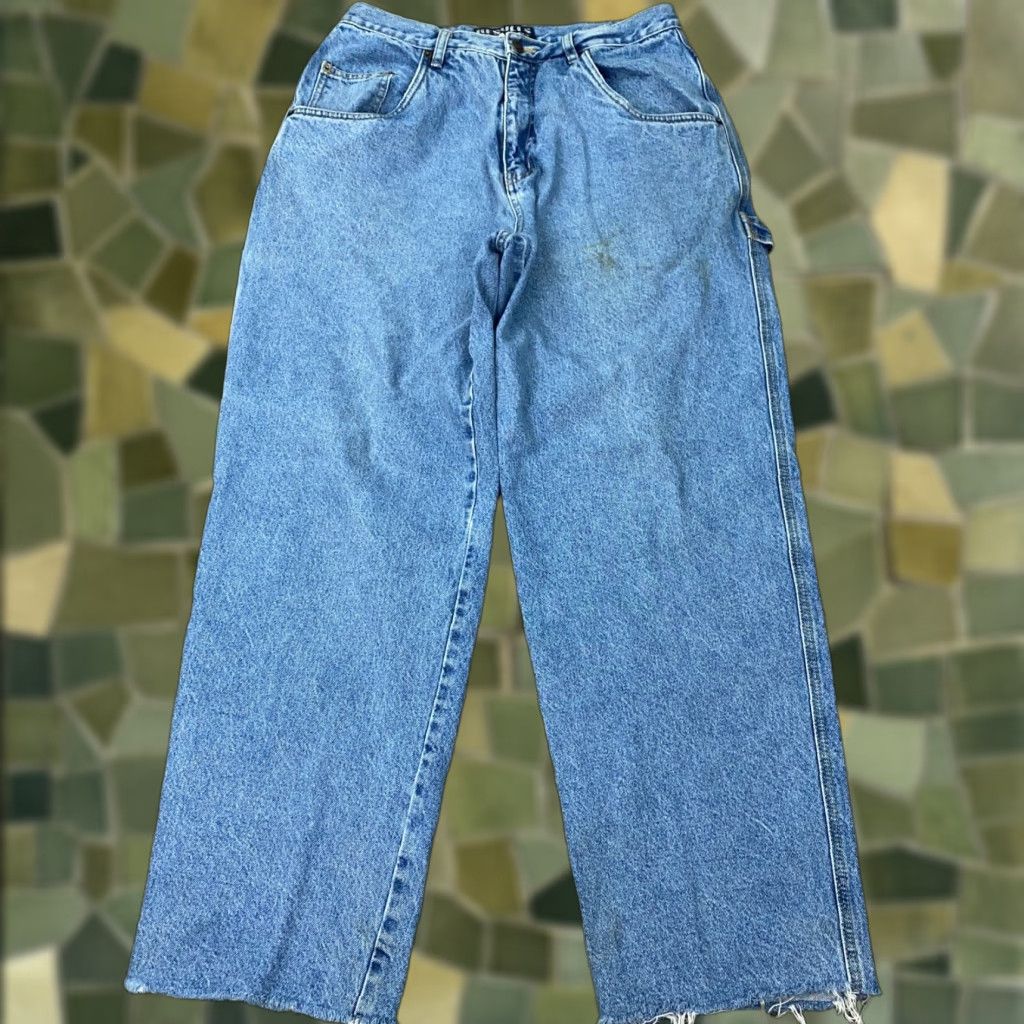Gap VINTAGE Gap Jeans Mens 31x29 Baggy Loose Skate Grunge 90s Blue Denim Size US 33 - 1 Thumbnail