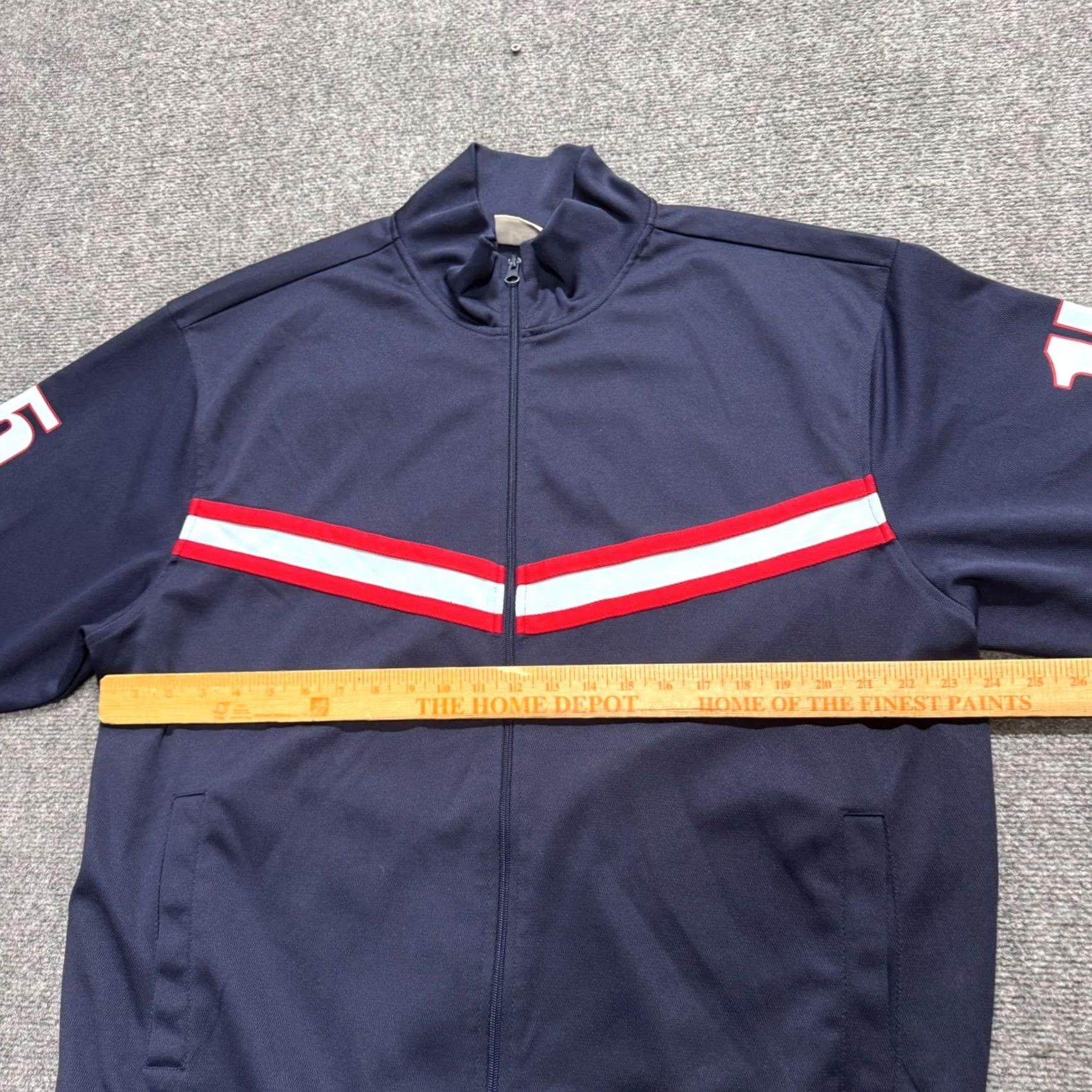Lee VINTAGE LEE Track Jacket Full-zip Men XXL Navy Blue Embroidered Striped Jacket Size US XXL / EU 58 / 5 - 5 Thumbnail