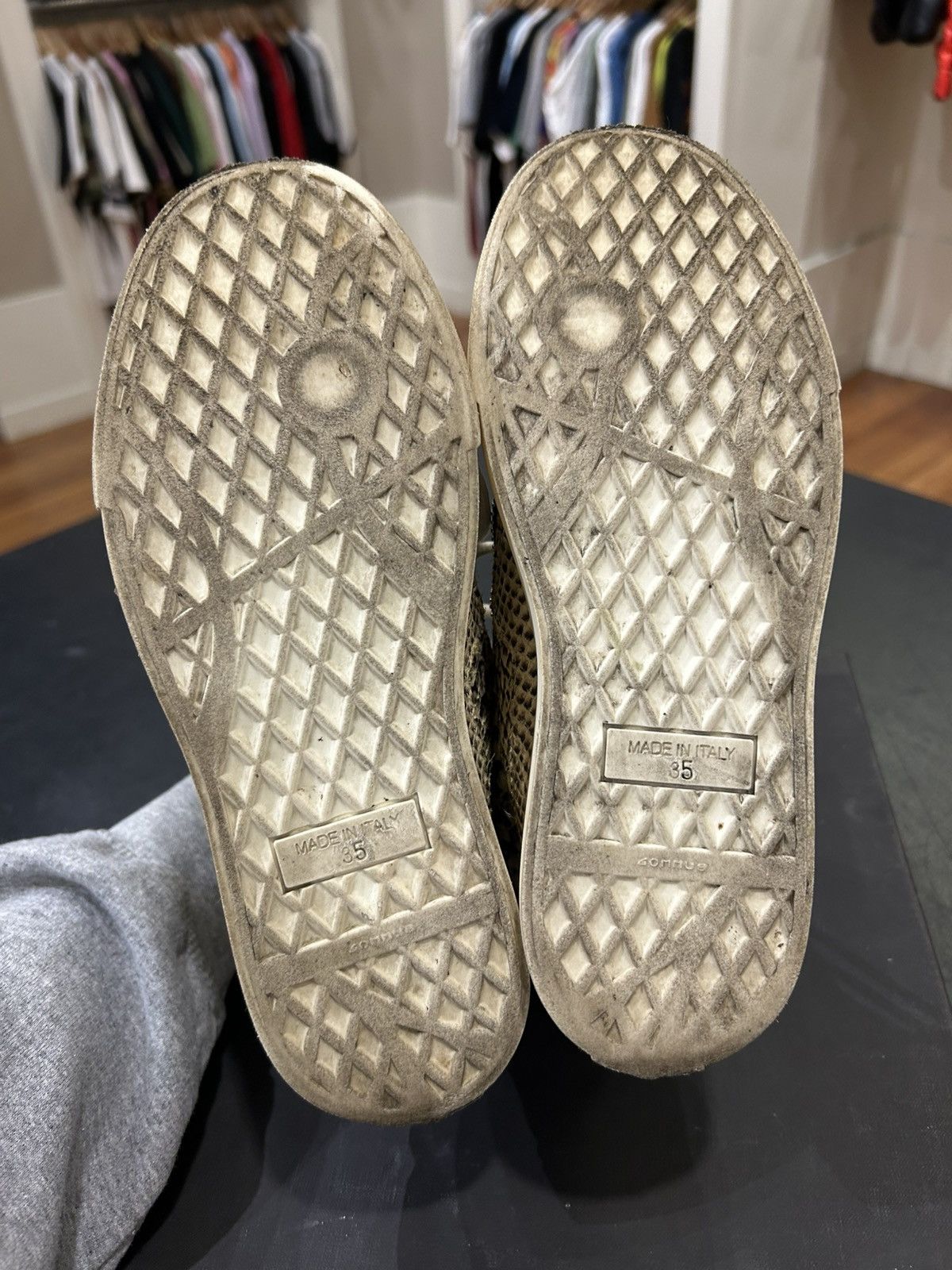 Giuseppe Zanotti Giuseppe Zanotti Zip High Top Scale Sneakers Size US 5 / IT 35 - 5 Thumbnail