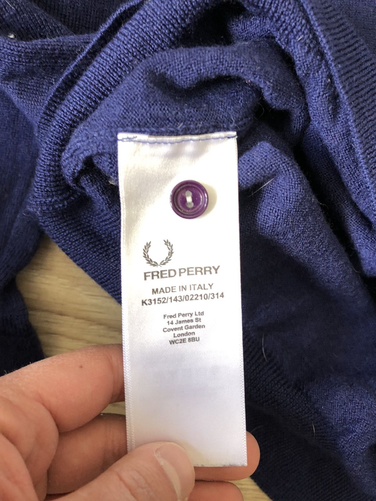 Fred Perry × Vintage Vintage Fred Perry Wool Long Sleeve Sweater Made in Italy Size US S / EU 44-46 / 1 - 6 Thumbnail