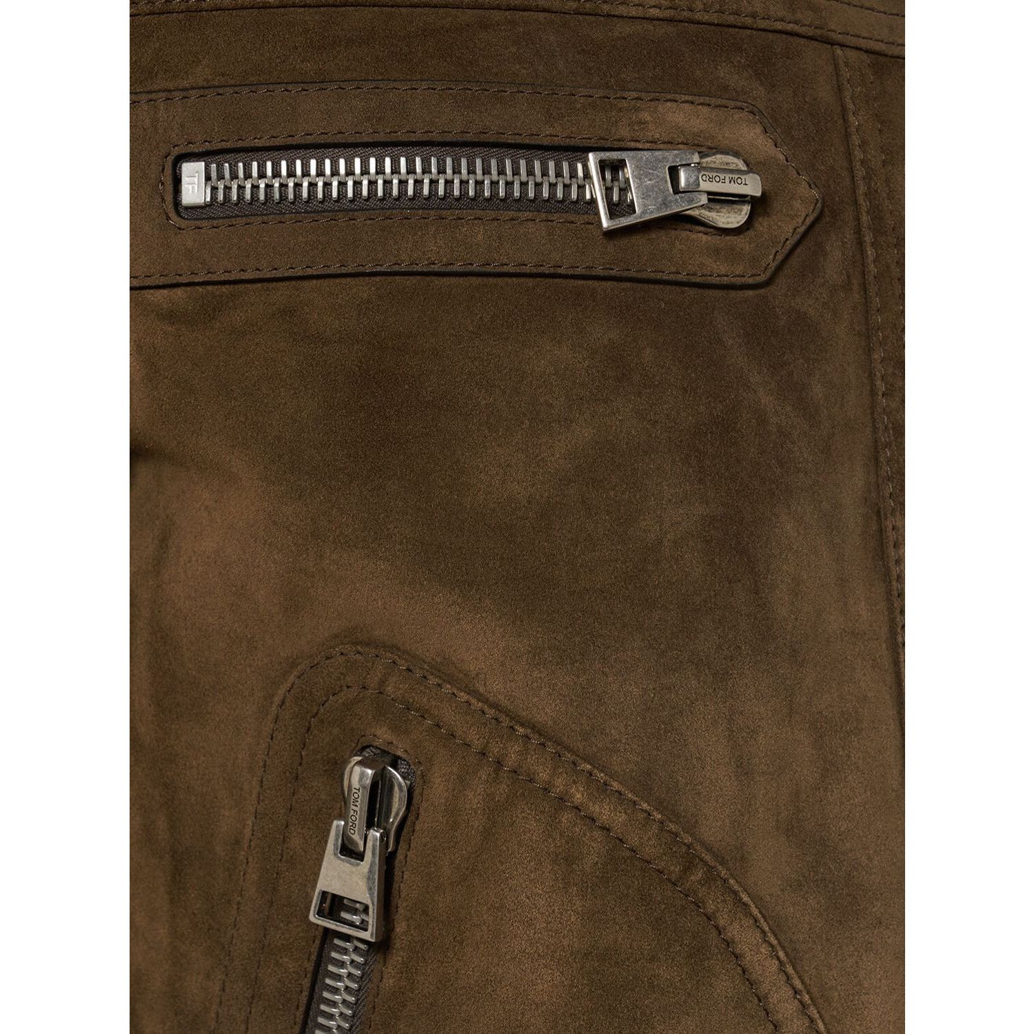 Tom Ford TOM FORD Dark Olive Suede Jacket New & Authentic (Men's size Size US L / EU 52-54 / 3 - 3 Thumbnail
