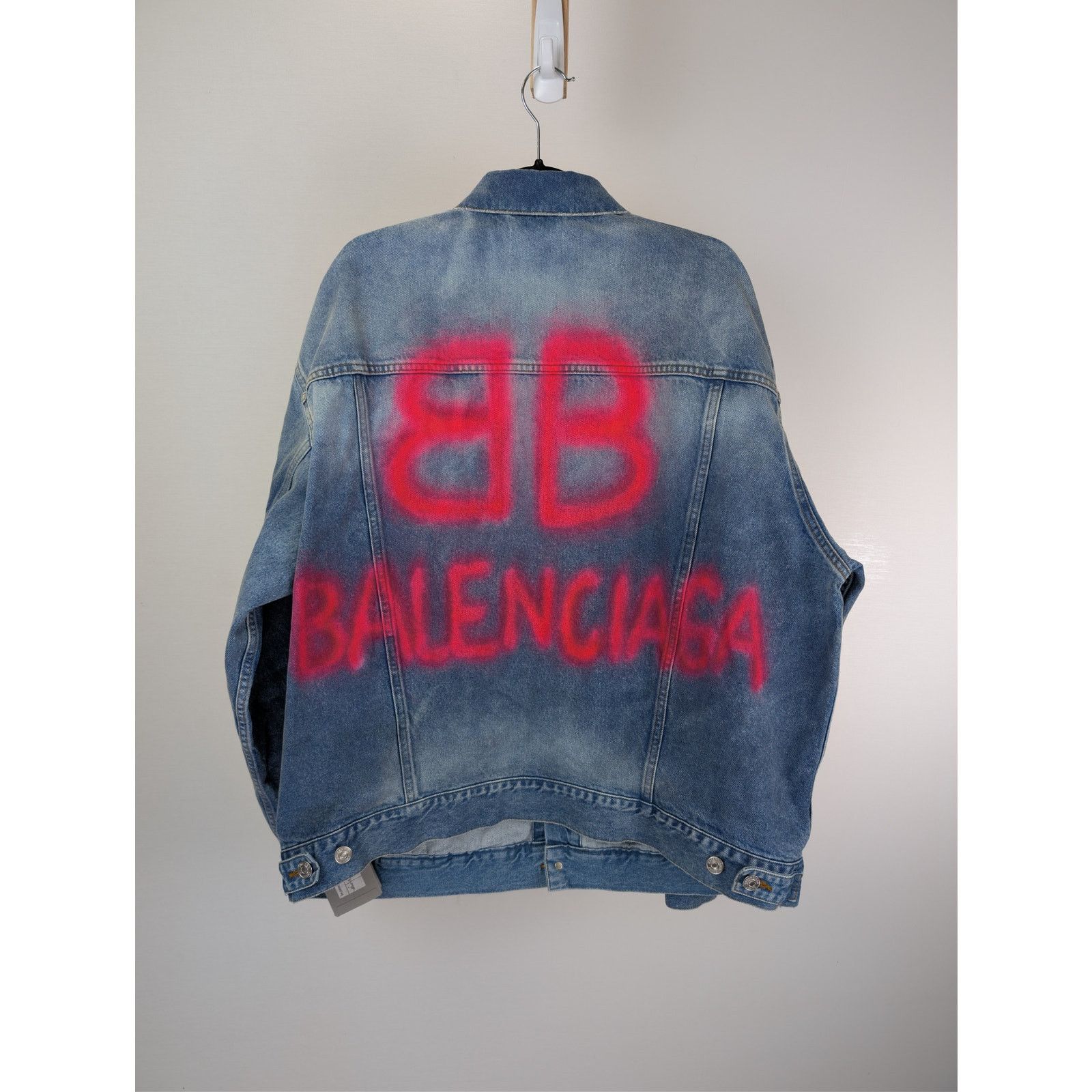 Balenciaga o1rshd1 Japanese Indigo Denim Large Fit Jacket Electric Blue Size US S / EU 44-46 / 1 - 14 Thumbnail