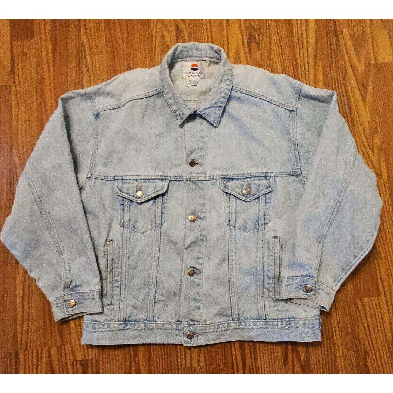 Pepsi Pepsi Jacket Mens Large Distressed Denim Trucker Blue Jean Y Size US L / EU 52-54 / 3 - 4 Thumbnail