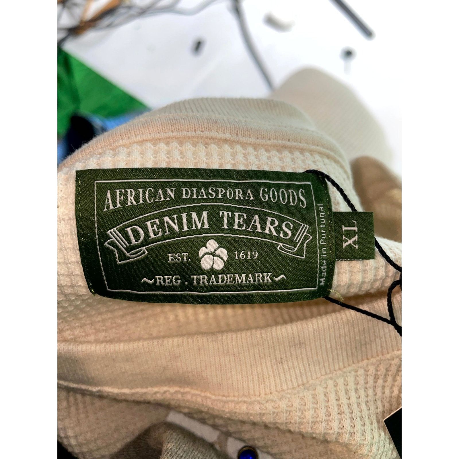 DENIM TEARS Denim Tears Rhinestone Cream Thermal Size XL / US 12-14 / IT 48-50 - 3 Thumbnail
