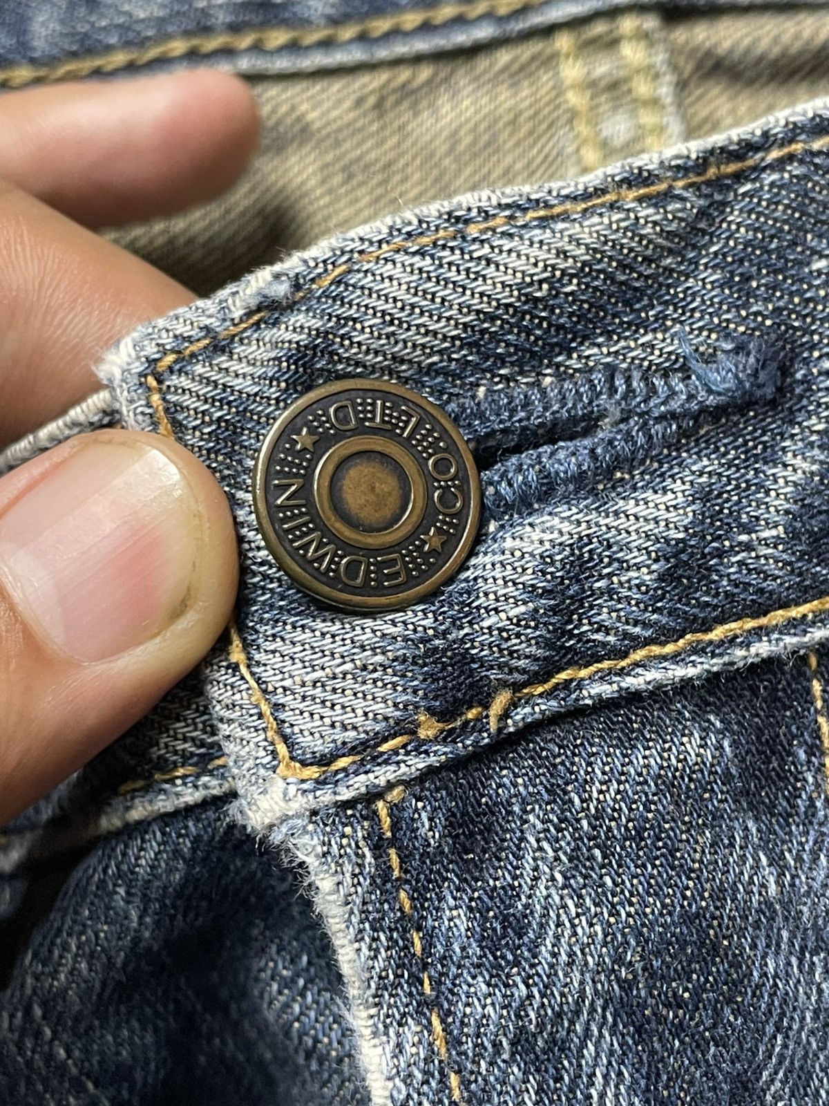 Edwin × Vintage Vintage EDWIN 404 Straight Cut Jeans (92) Size US 31 - 7 Thumbnail