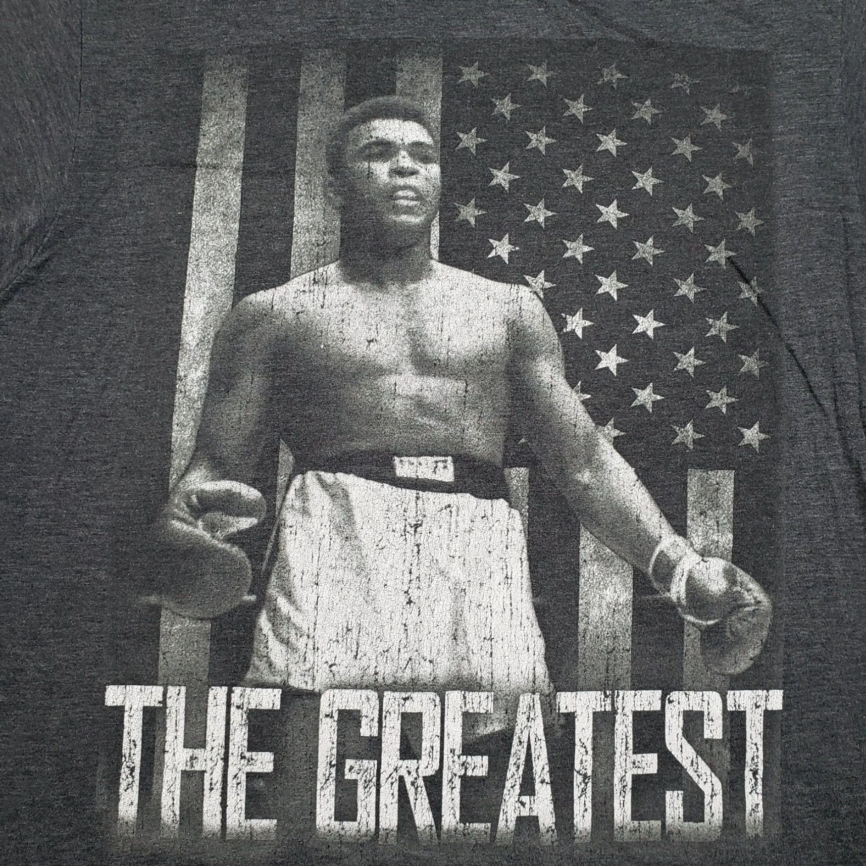 Vintage Ali T-Shirt Mens M Dark Gray The Greatest Print Short Sleeve Crew Neck Pullover Size US M / EU 48-50 / 2 - 3 Thumbnail
