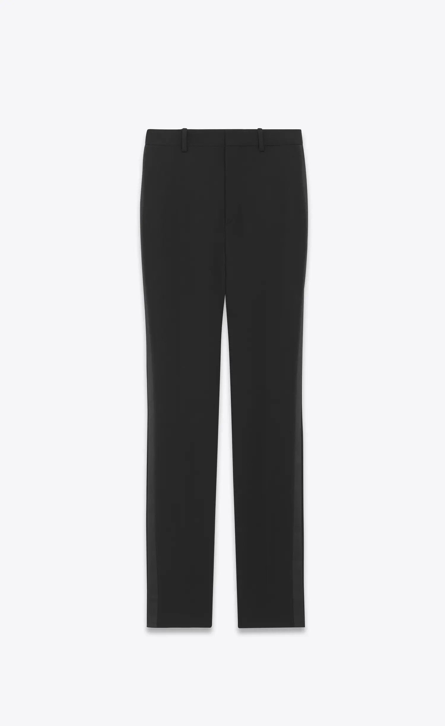 Saint Laurent Paris o1s1wg110225 751477 High-Waisted Tuxedo Pant Grain Poudre Size US 28 / EU 44 - 1 Thumbnail