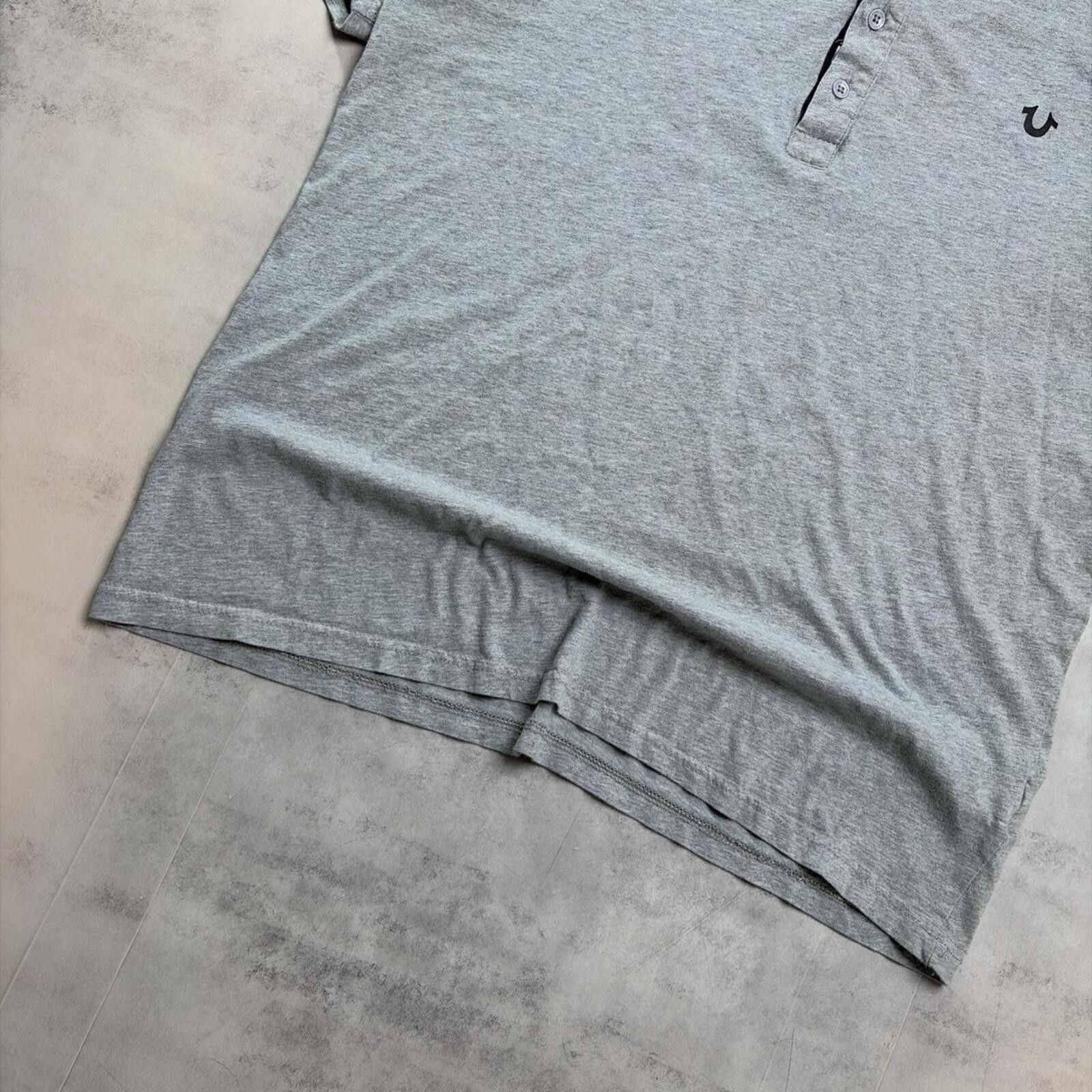 True Religion Y2K Grey True Religion Grunge Henley Shirt Size US L / EU 52-54 / 3 - 4 Thumbnail