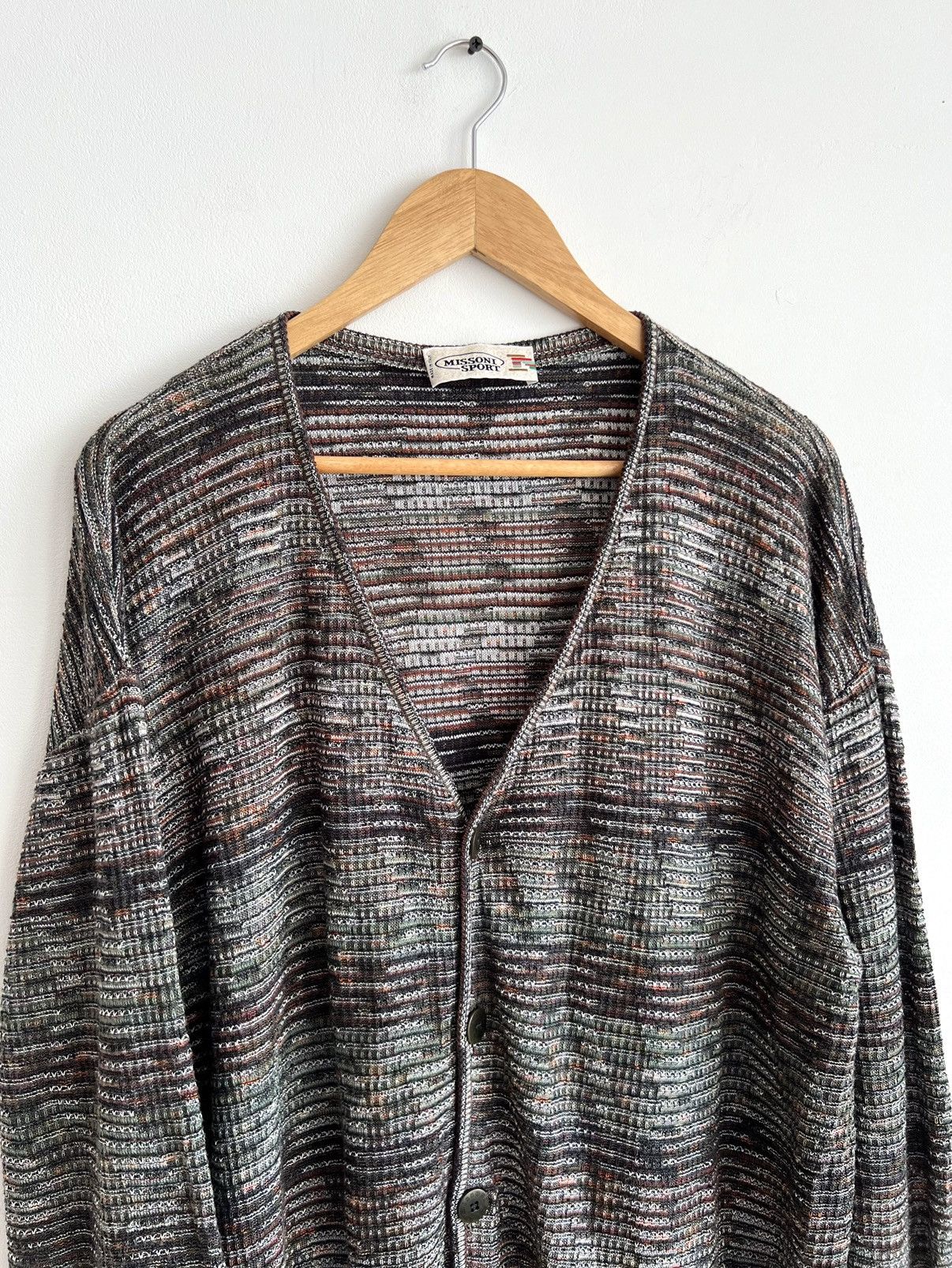 Missoni × Vintage Missoni Sport Vintage Textured Knitted Multicolour Cardigan Size US XL / EU 56 / 4 - 2 Thumbnail