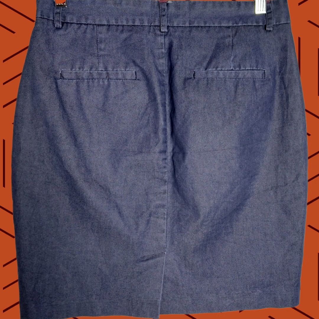 Tommy Hilfiger TOMMY HILFIGER Denim Skirt Blue Women Solid Size 6 Knee Length Mini Casual Summer Spring Skirt Womens Size 28" / US 6 / IT 42 - 1 Thumbnail