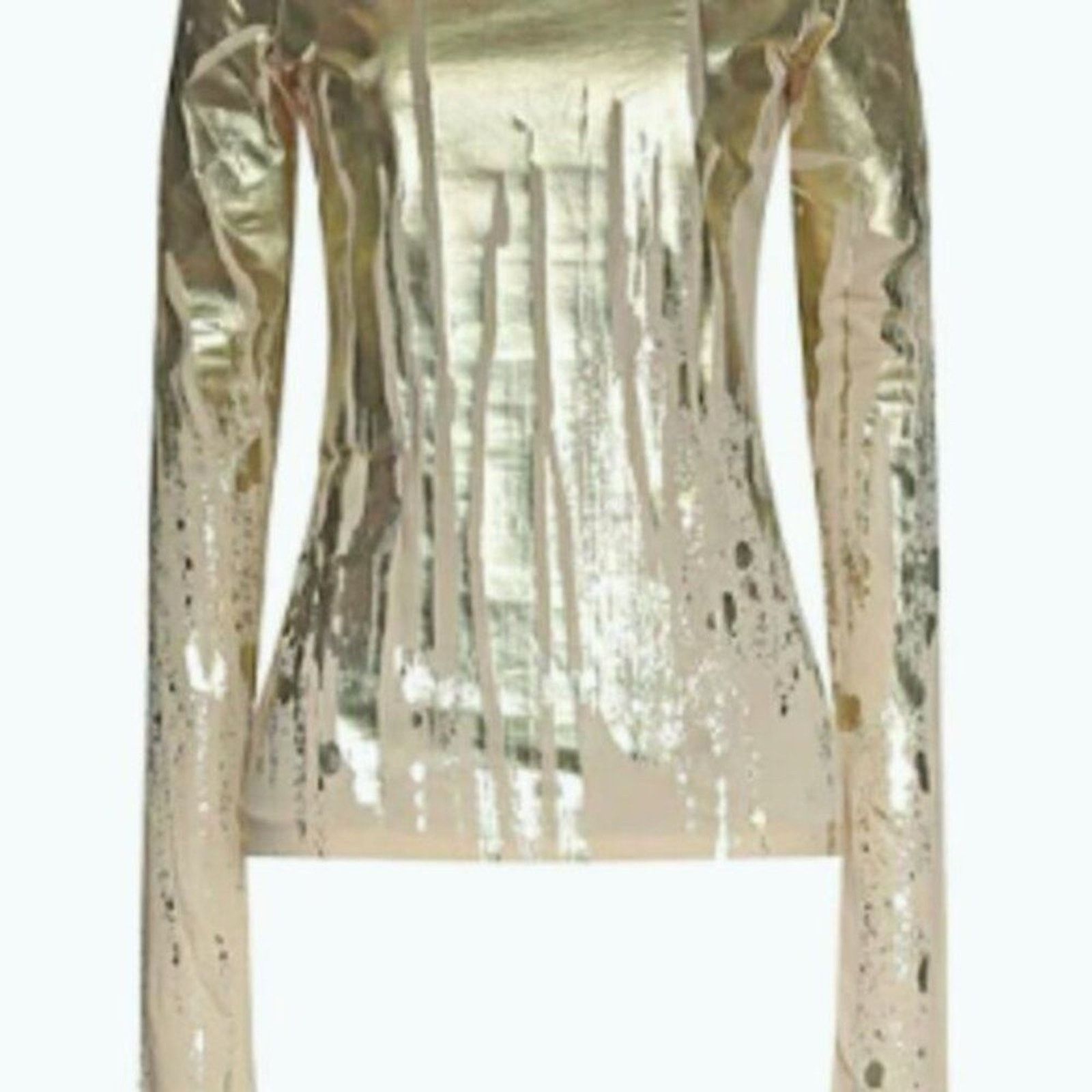 Acne Studios Acne metallic long sleeve tee gold M Size M / US 6-8 / IT 42-44 - 4 Thumbnail