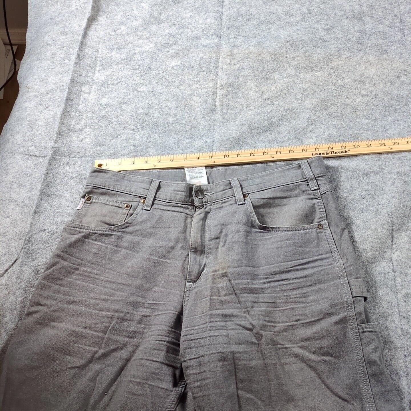 Carhartt Carhartt Carpenter Pants Men 34x32 Loose Fit Gray Canvas Size US 34 / EU 50 - 4 Thumbnail