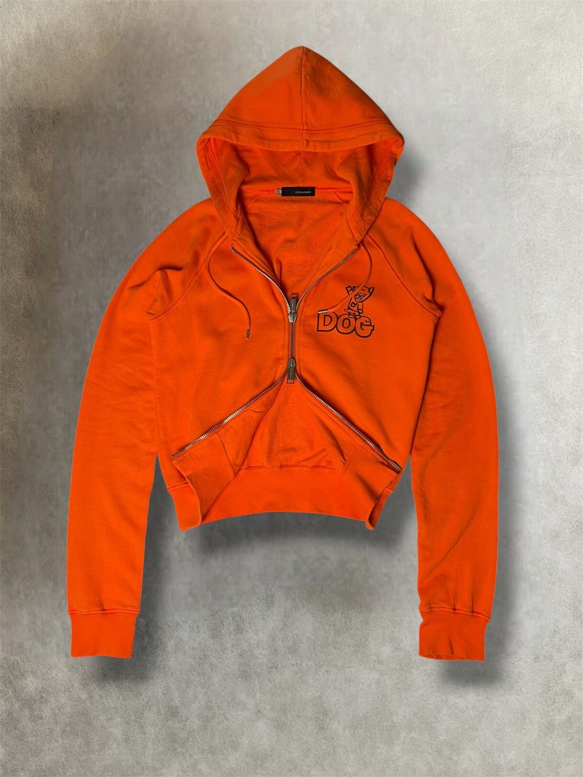 Dsquared2 FW2007 Dsquared2 “Daddy Dog” cropped 2-way zip hoodie Size US M / EU 48-50 / 2 - 3 Thumbnail