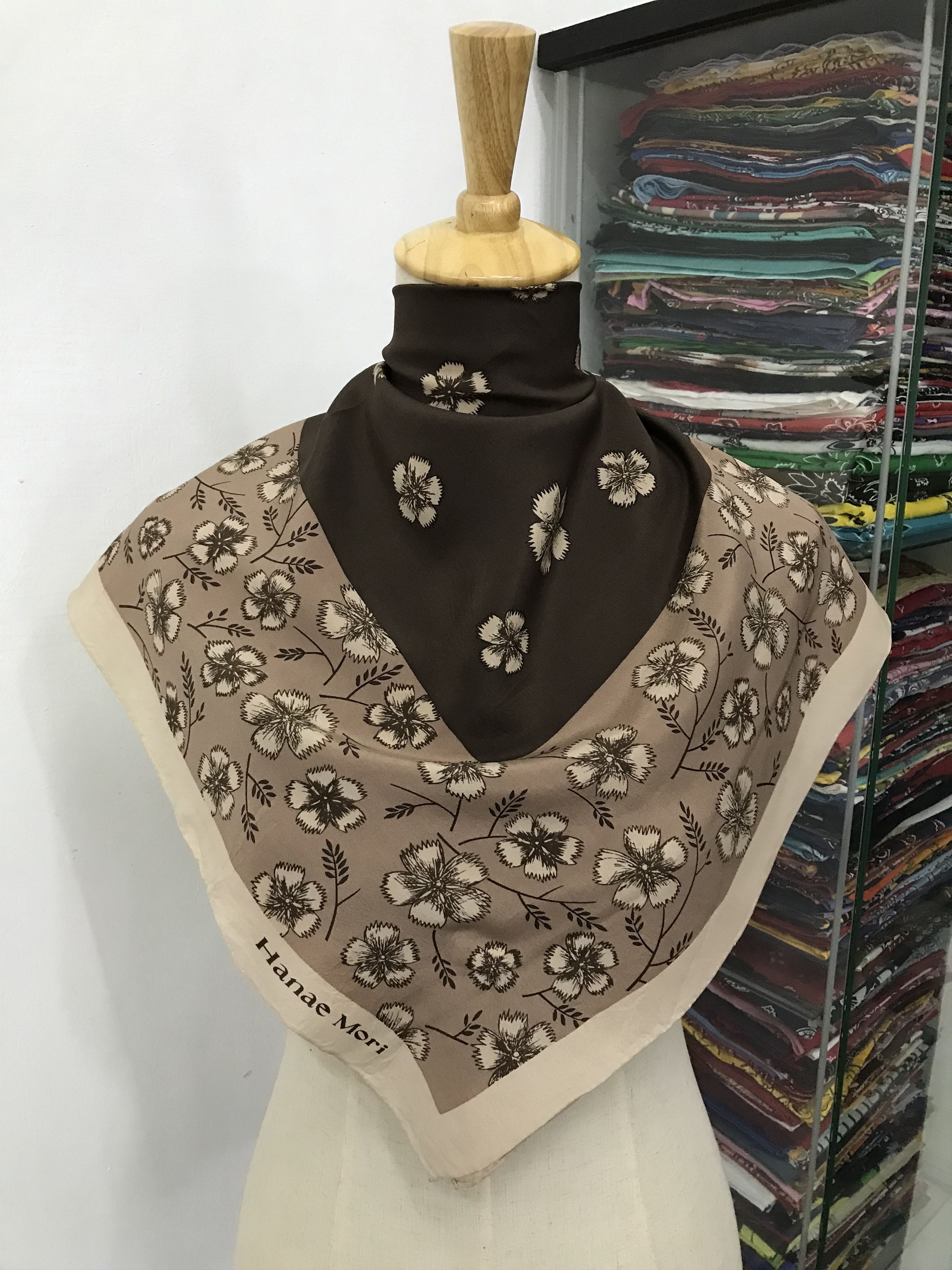 Vintage Hanae Mori Silk Scarf