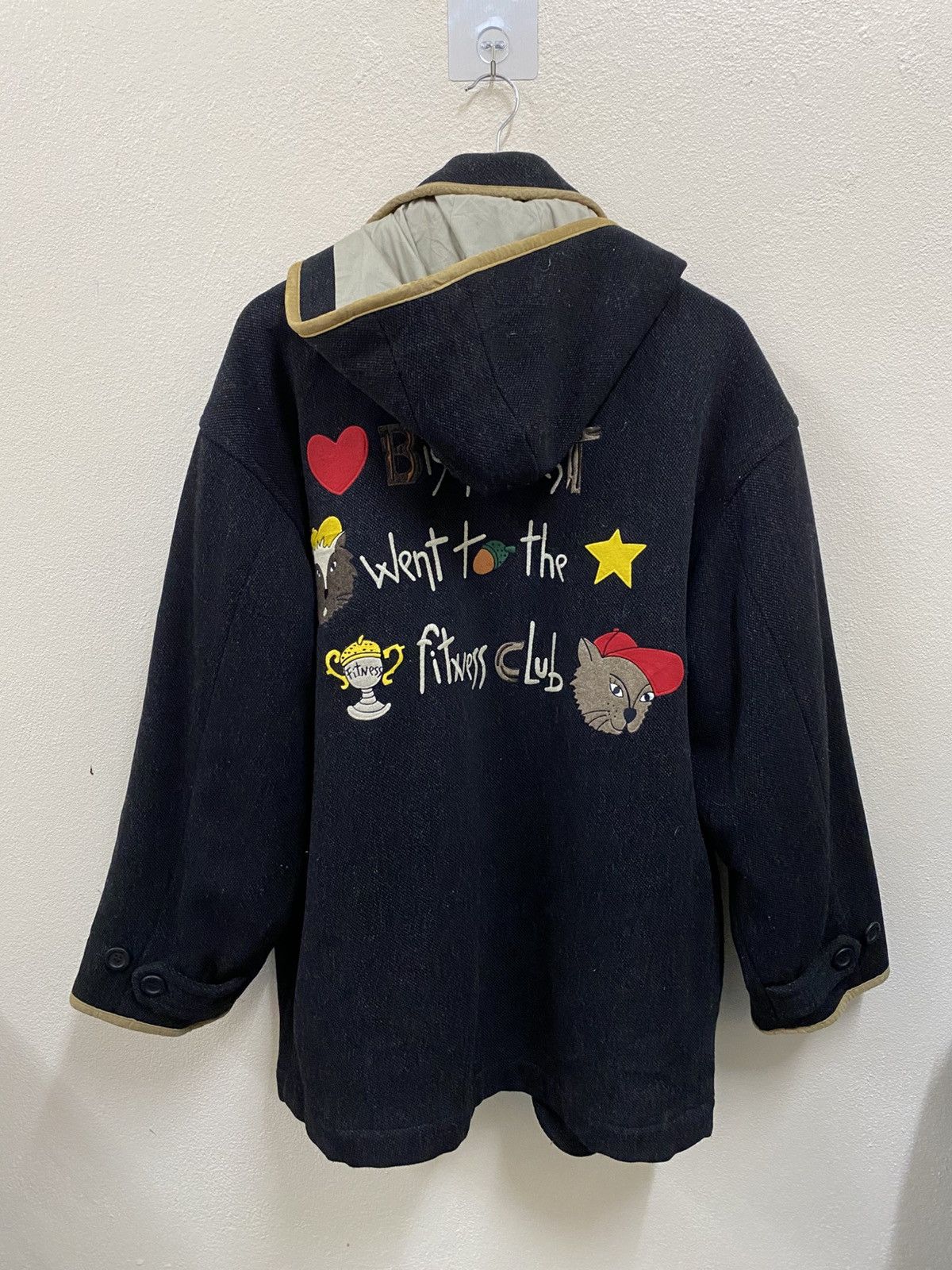 Vintage Vintage Jean Charles Duffle Wool Jacket Black Size US L / EU 52-54 / 3 - 3 Thumbnail