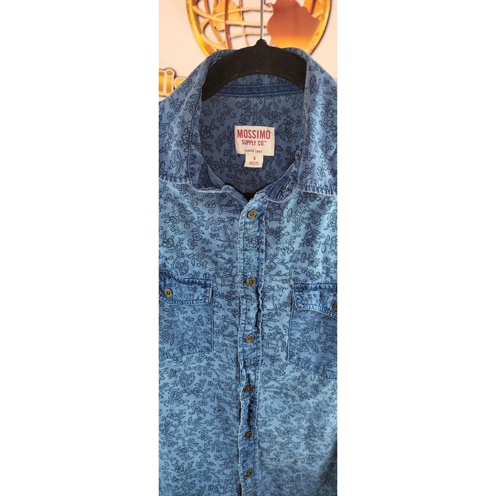 Mossimo Mossomo Blue Paisley print long sleeve button down Small Size US S / EU 44-46 / 1 - 3 Thumbnail