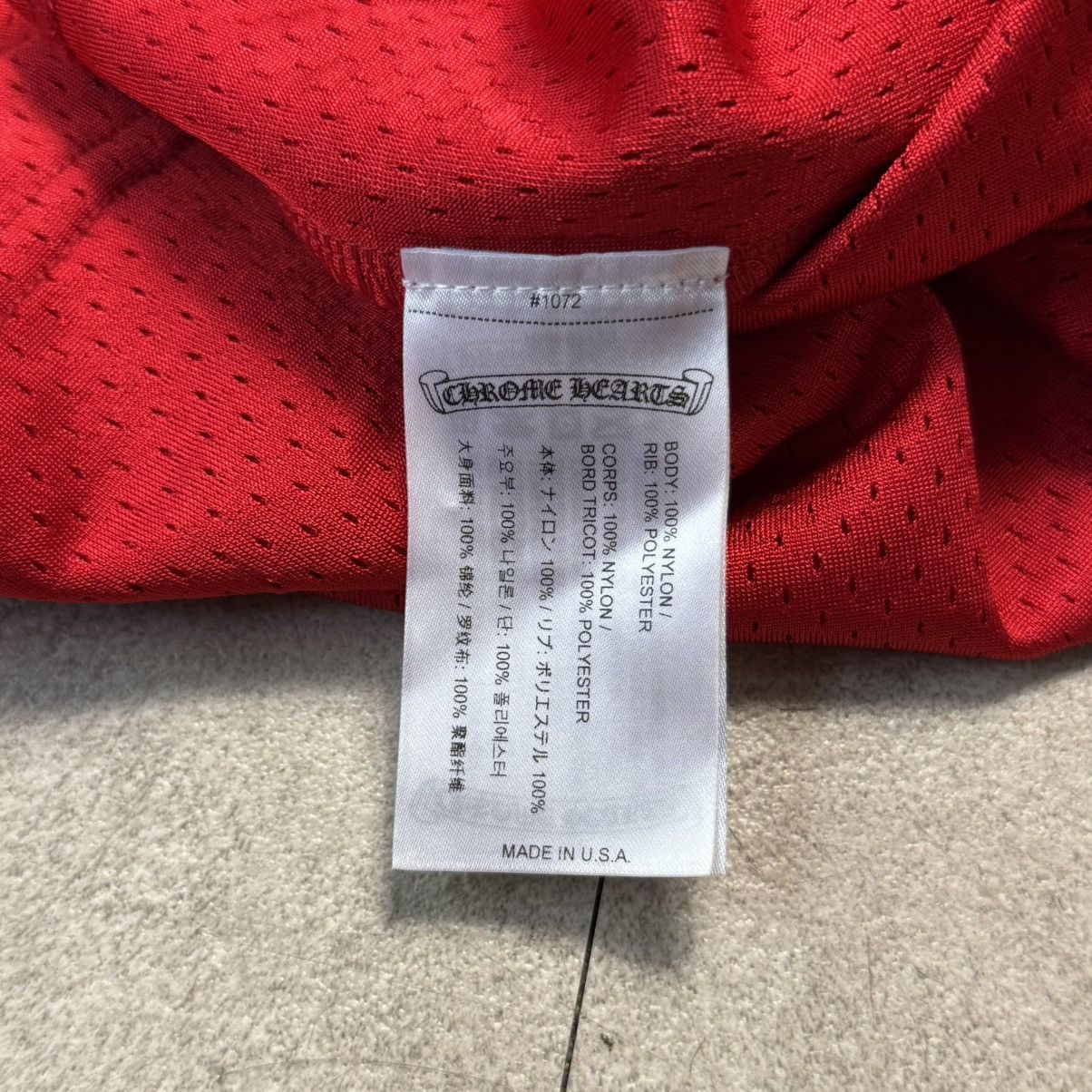 Chrome Hearts Chrome Hearts Mesh Jersey Red Long Sleeve Size US XL / EU 56 / 4 - 6 Thumbnail
