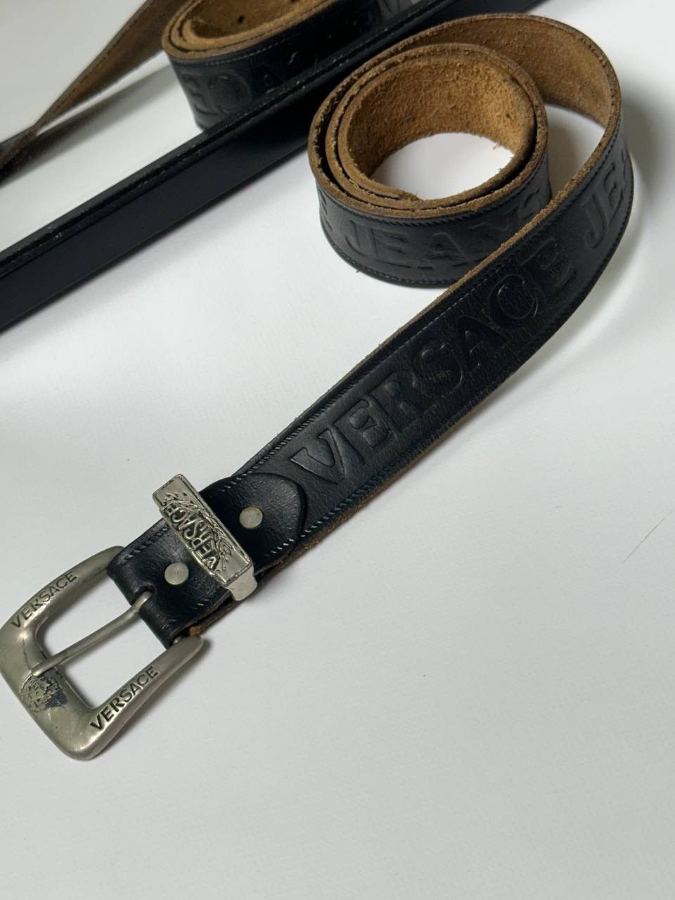 Vintage Vintage Versace Belt Real Leather Size ONE SIZE - 2 Thumbnail