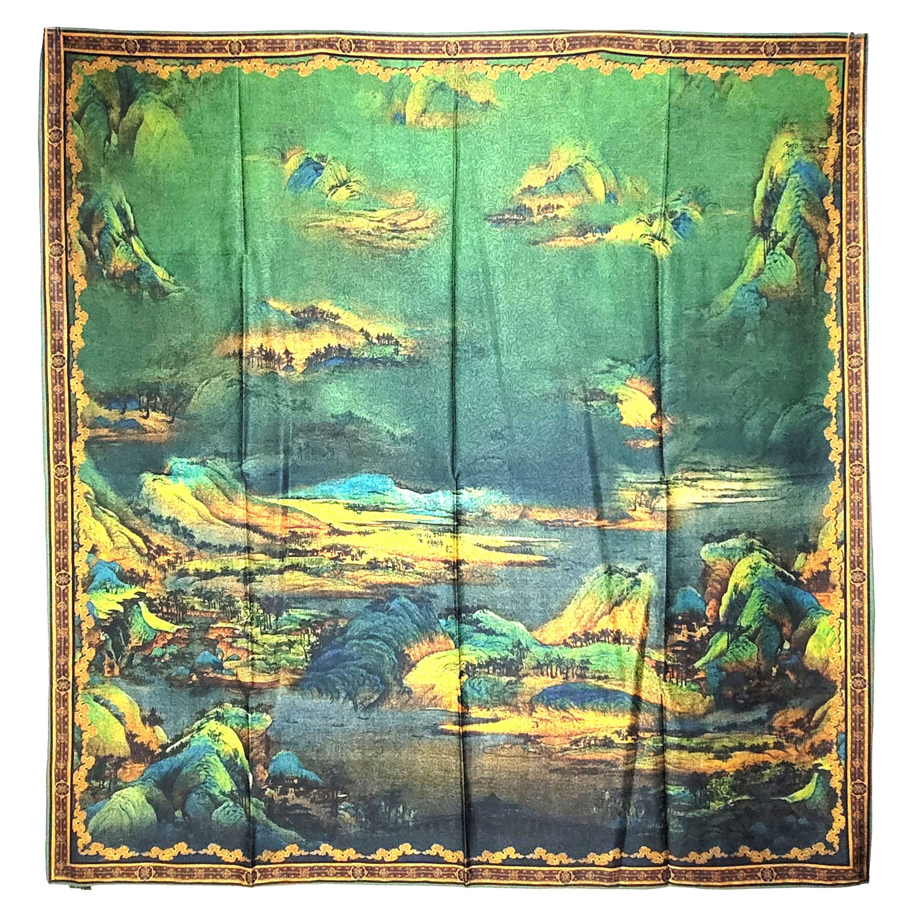Other NWT Double Sided Silk Scarf 52"x52" Large Square Wrap 3228 Size ONE SIZE - 2 Thumbnail