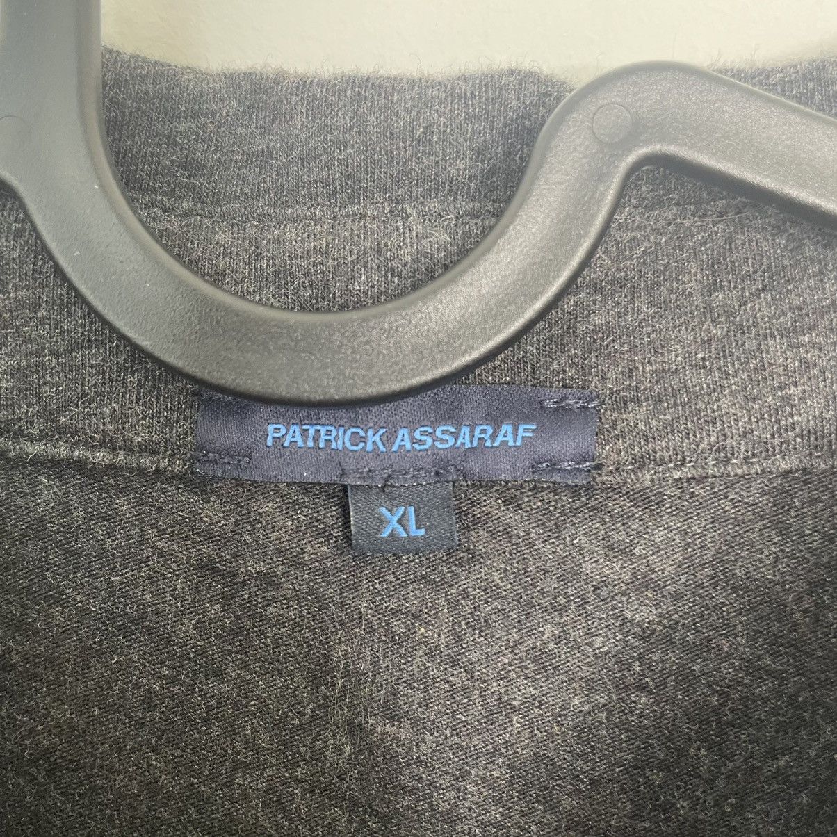 PATRICK ASSARAF Patrick Assaraf Pima Cotton Long Sleeve Polo Shirt Grey XL Size US XL / EU 56 / 4 - 2 Thumbnail